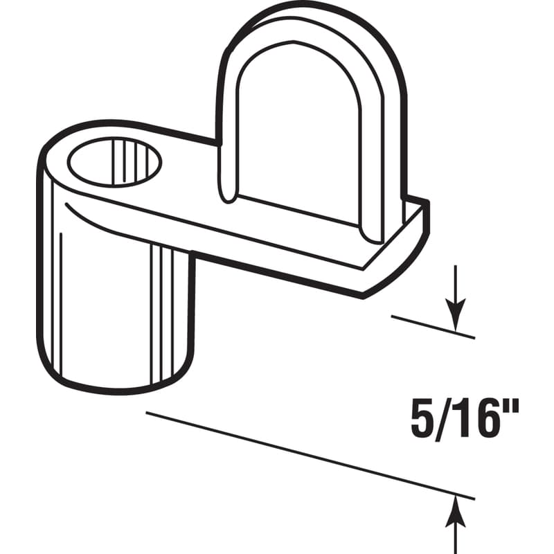 Prime-Line Mill Silver Die Cast Screen Clip For 5/16 in. 12 pk