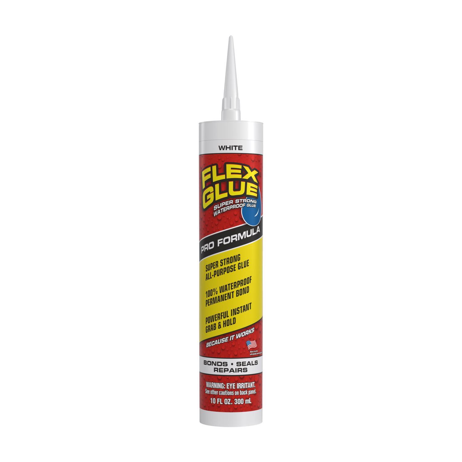 Flex Seal Family of Products FLEX GLUE White Rubberized Waterproof Adhesive 10 oz