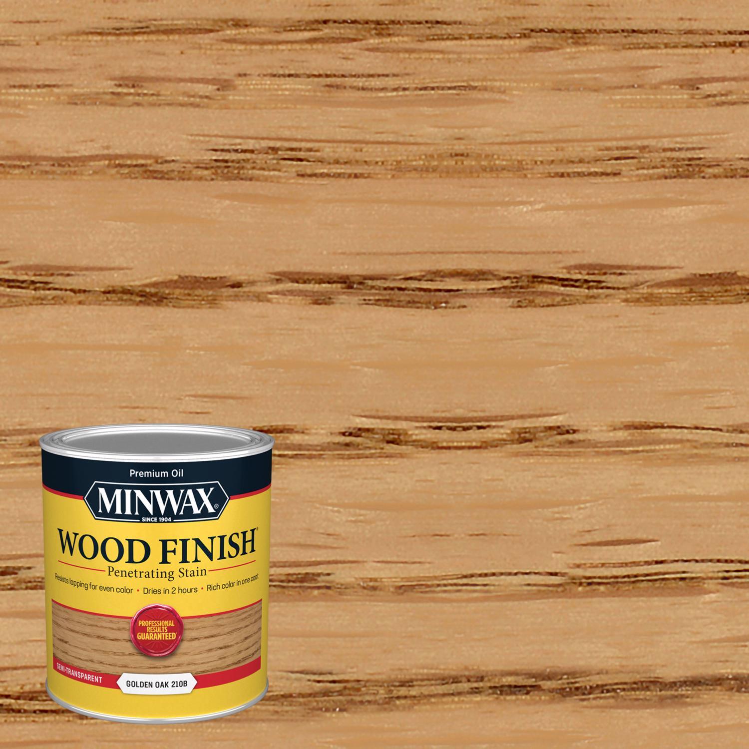 Minwax Wood Finish Semi-Transparent Golden Oak Oil-Based Penetrating Wood Stain 1 qt