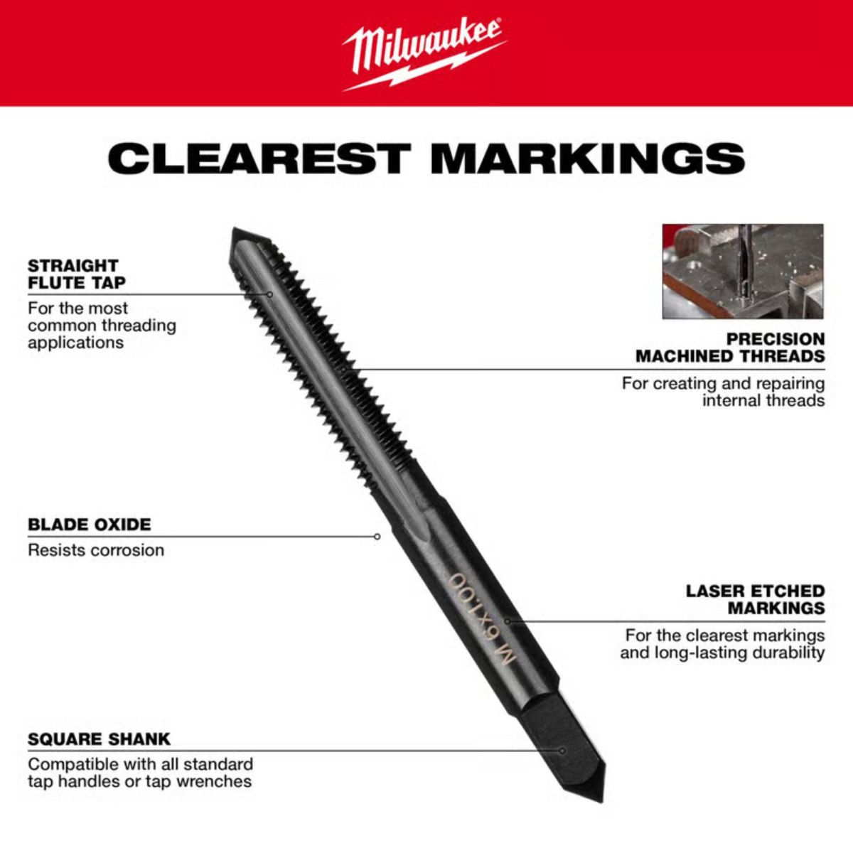 Milwaukee SAE 3/8-16 NC Straight Flute Plug Tap & 5/16 in. Drill Bit