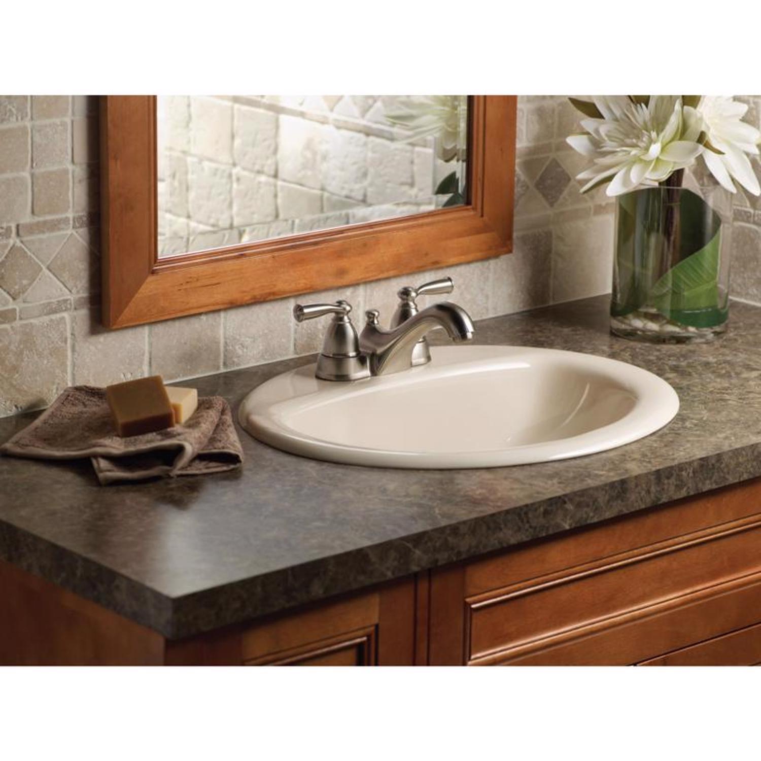 Moen Banbury Brushed Nickel Traditional Bathroom Faucet 4 in.