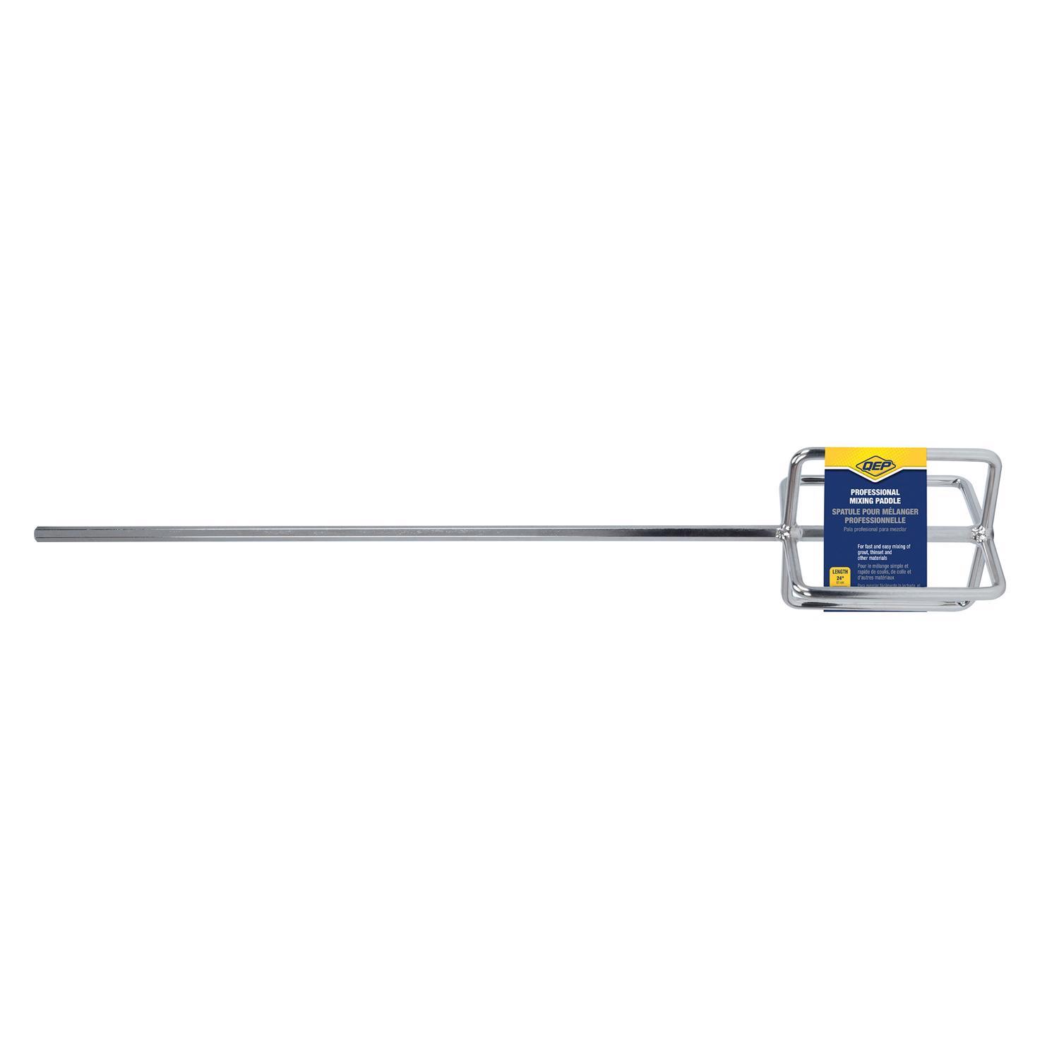 QEP 4.8 in. H X 4.8 in. W X 22 in. L X 0.37 in. D Steel Grout Mixing Paddle 1 pk