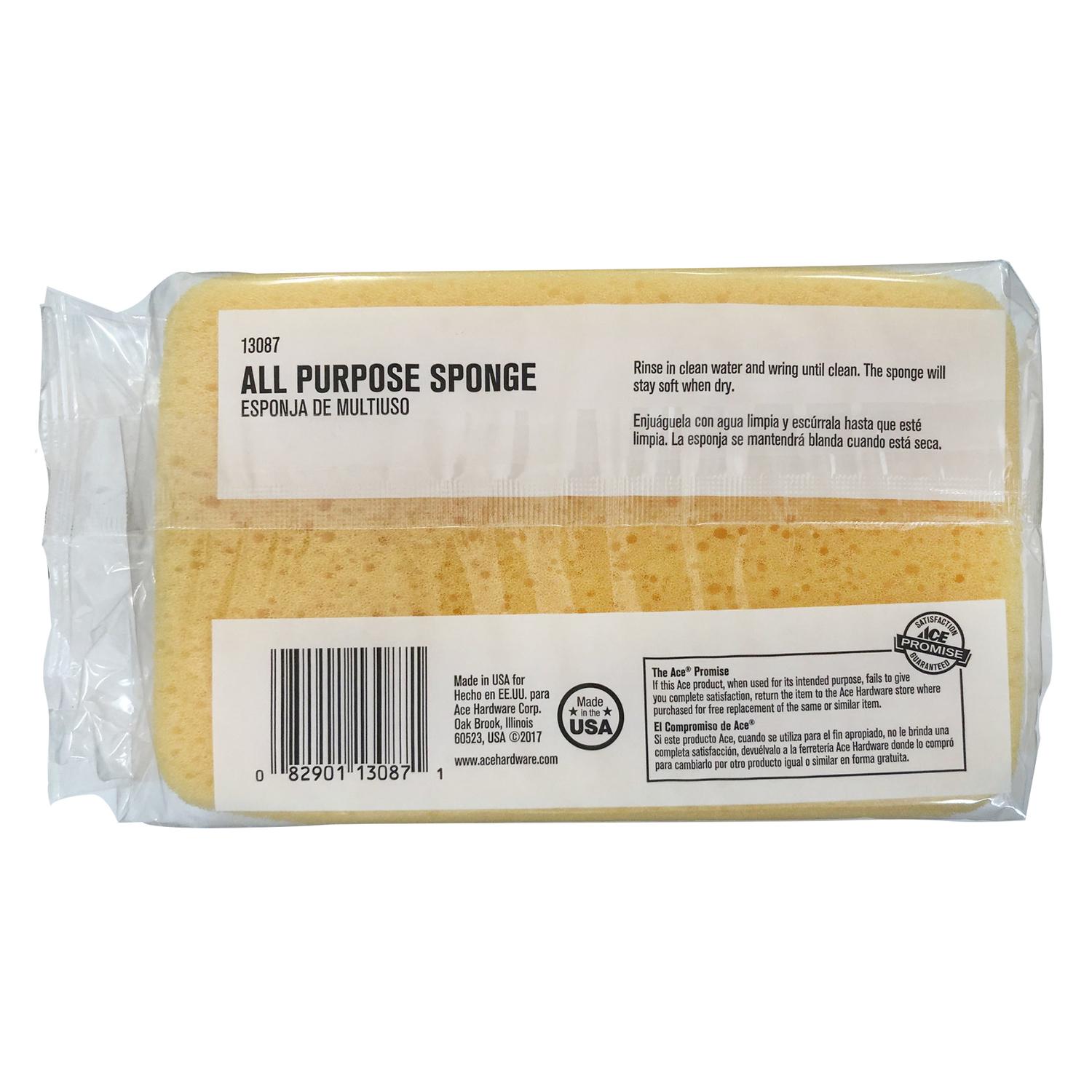 Ace Medium Duty Antibacterial Sponge For All Purpose 7 in. L 1 pc