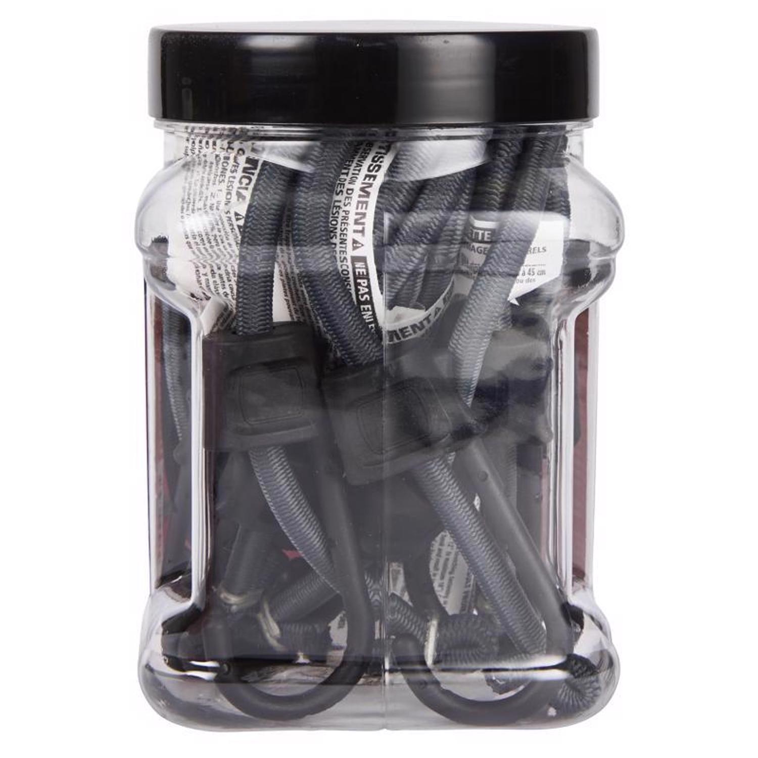 Keeper Black/Gray Bungee Cord 48 in. L X 0.374 in. 4 pk