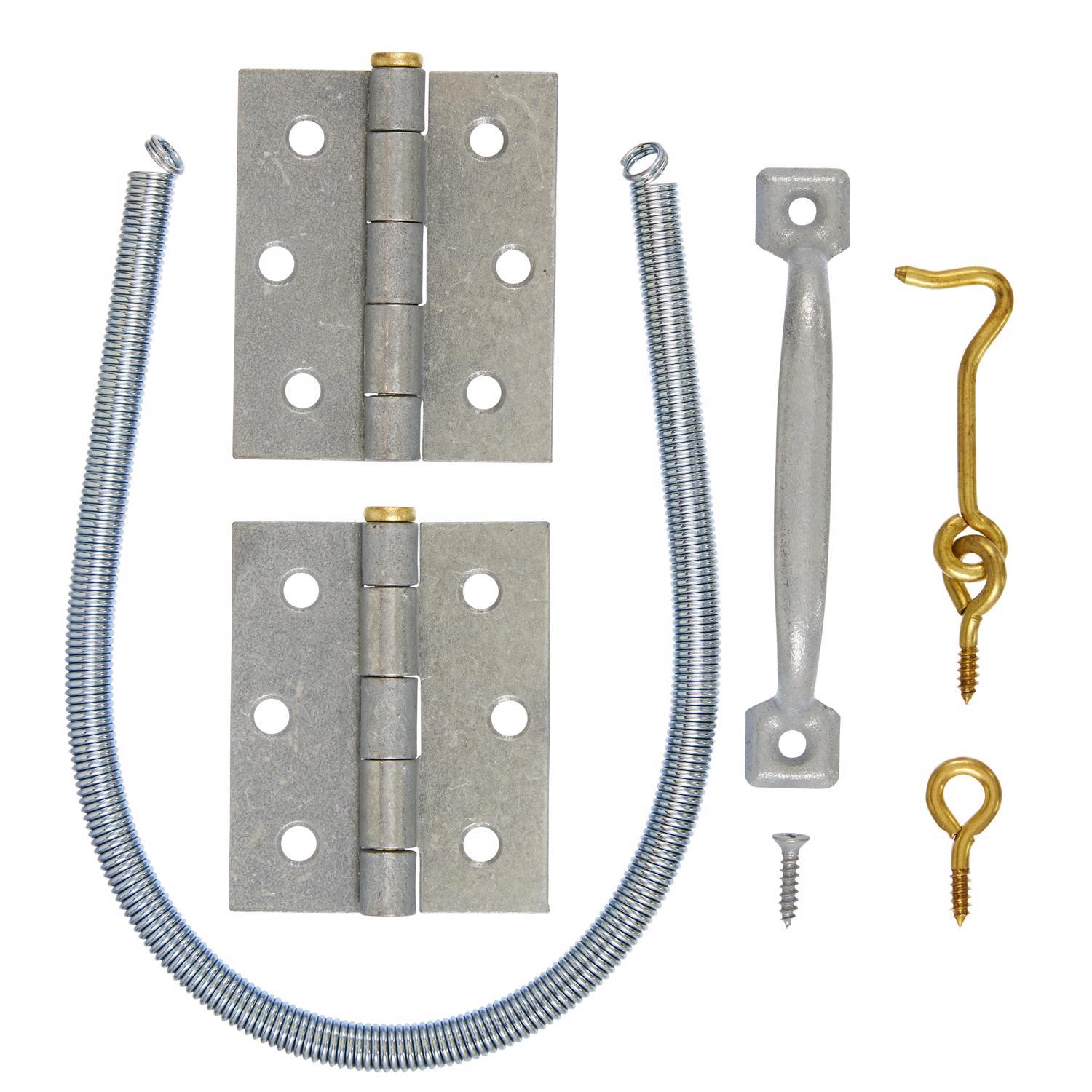Ace Galvanized Silver Steel Screen/Storm Door Hardware Set 1 pk