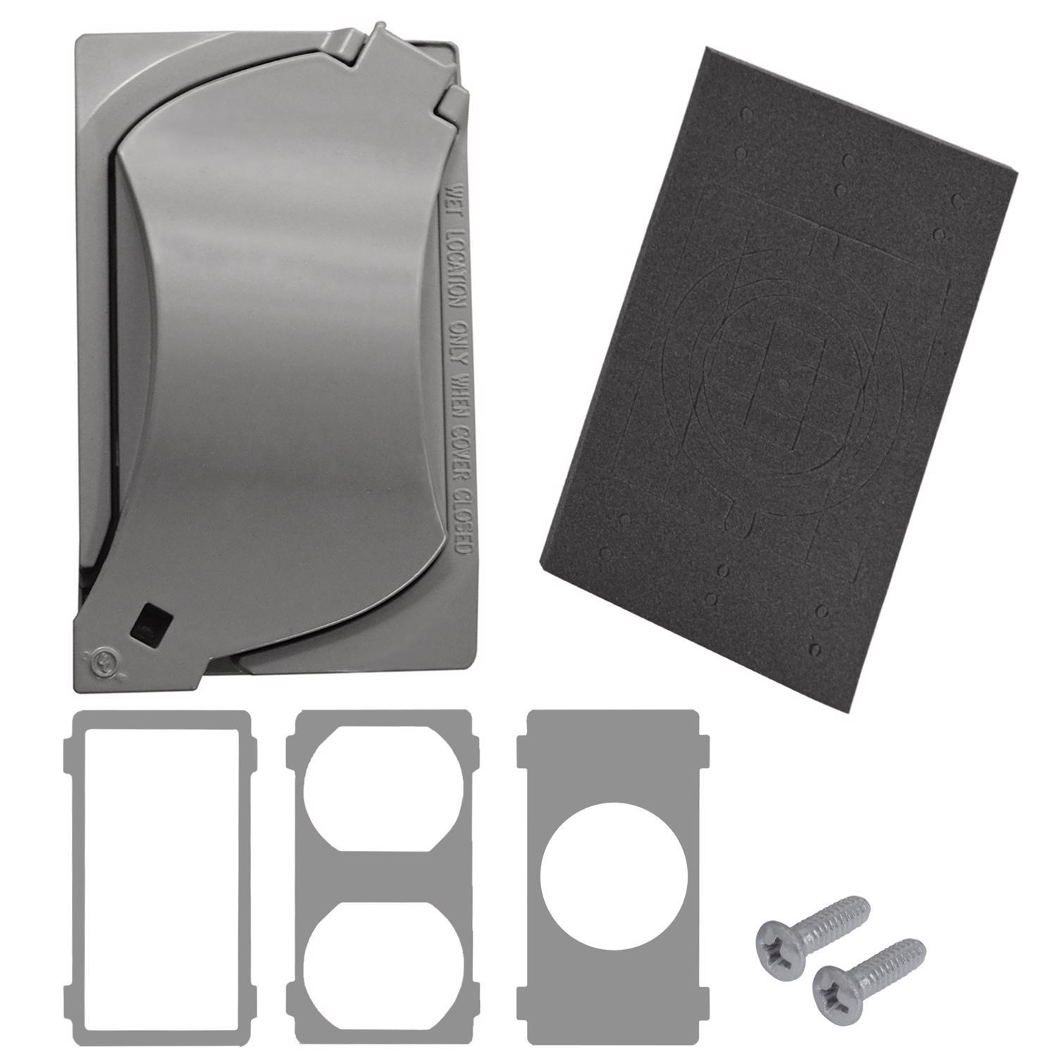 Sigma Engineered Solutions Rectangle Die-Cast Metal 1 gang 4.57 in. H X 2.81 in. W Universal Cover