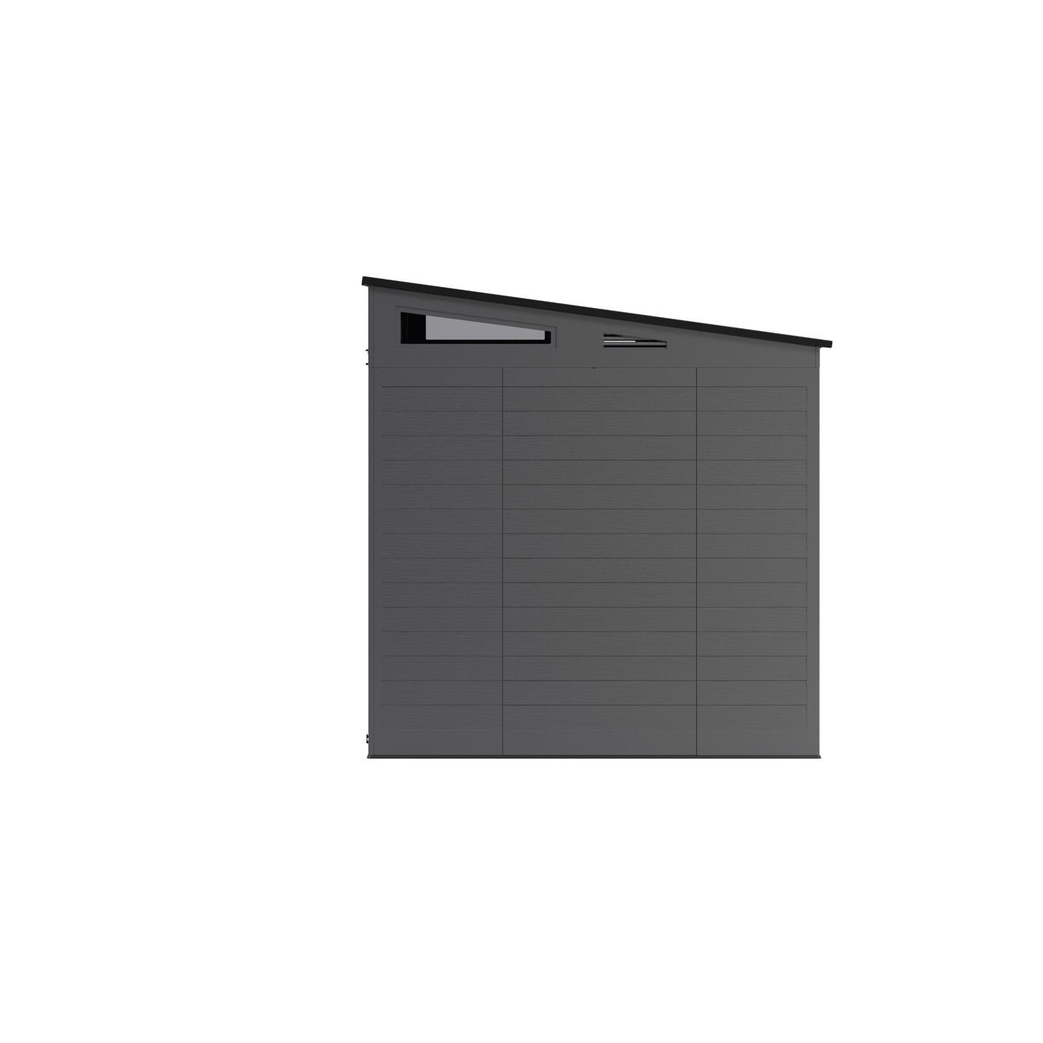 Suncast Modernist Barn Door 10 ft. x 7 ft. Resin Horizontal Barn Storage Shed with Floor Kit