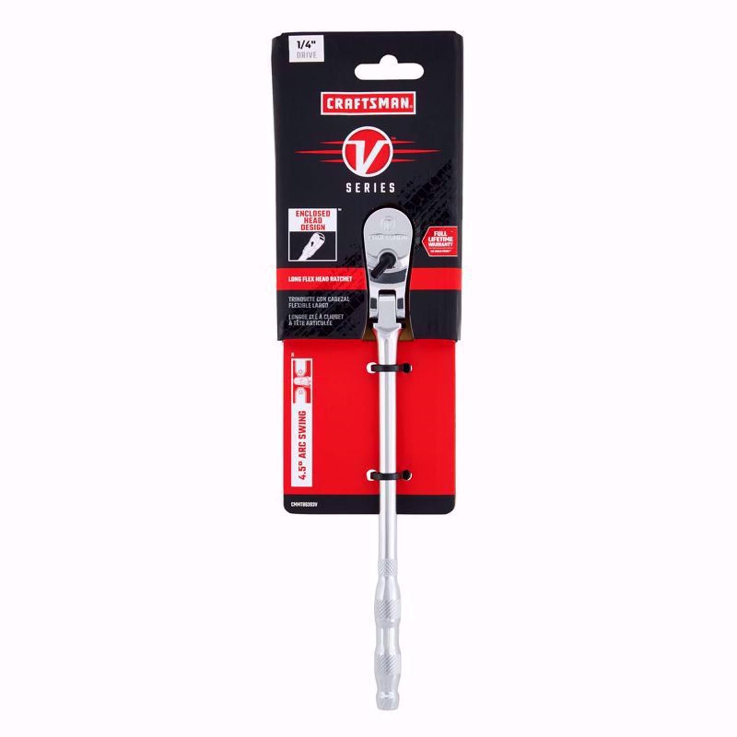 Craftsman V-Series 1/4 in. drive Long Flex Head Ratchet 80 teeth