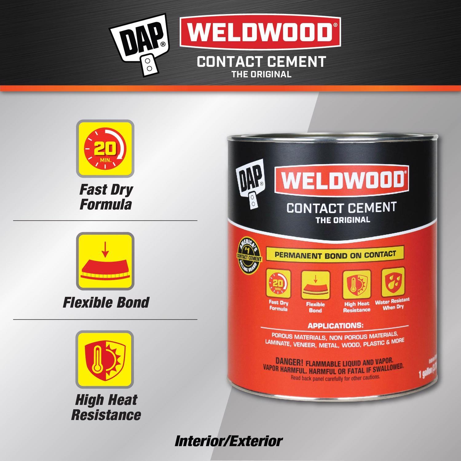 DAP Weldwood High Strength Rubber Tan Contact Cement 1 gal