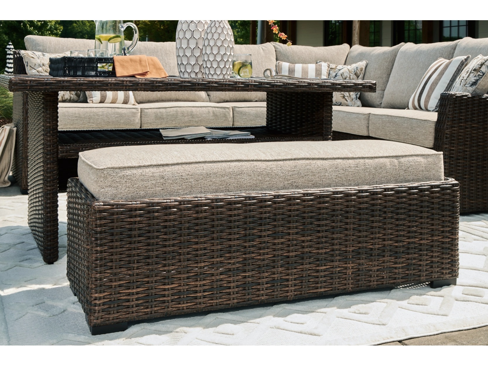 Ashley Brook Ranch 3-Piece Outdoor Sectional Set