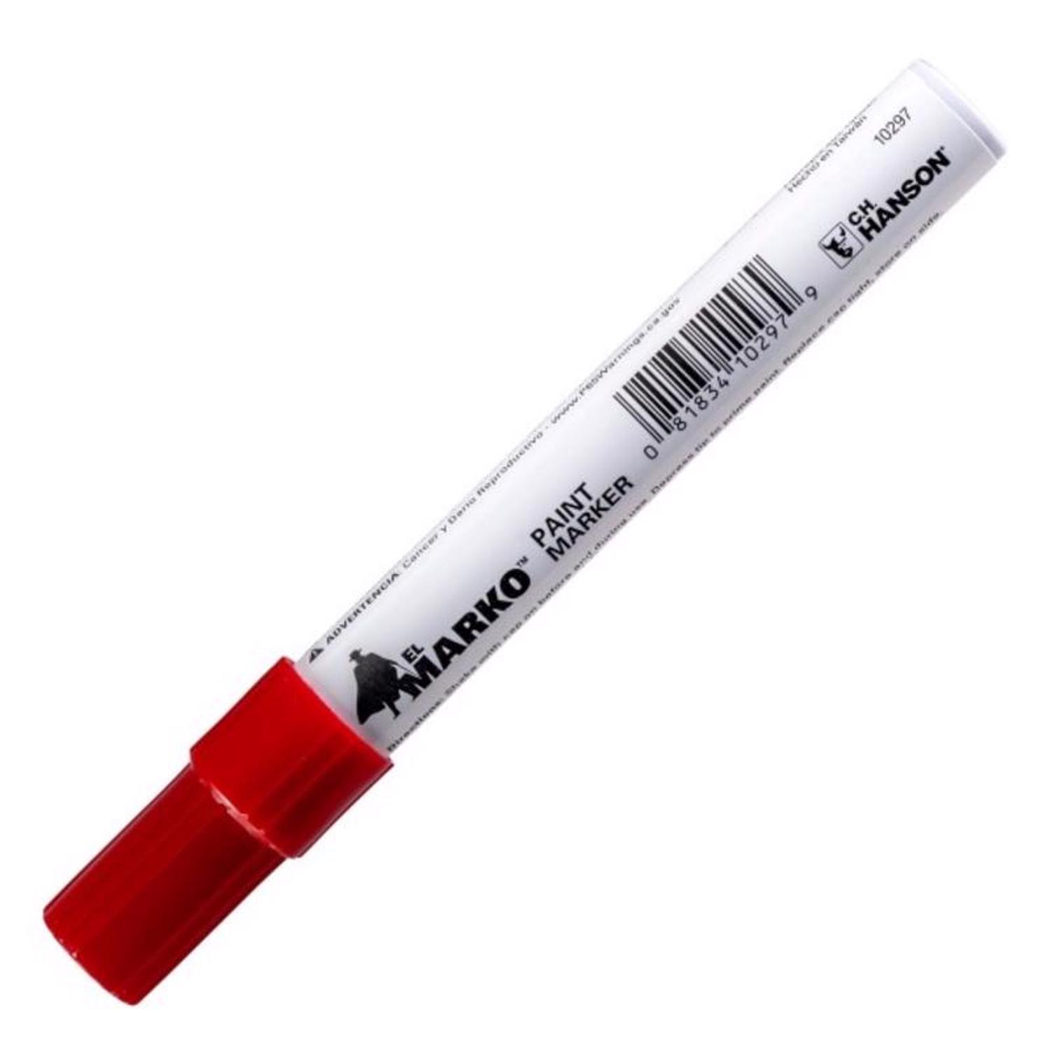 C.H. Hanson El Marko Red Valve Tip Paint Marker 1 pc