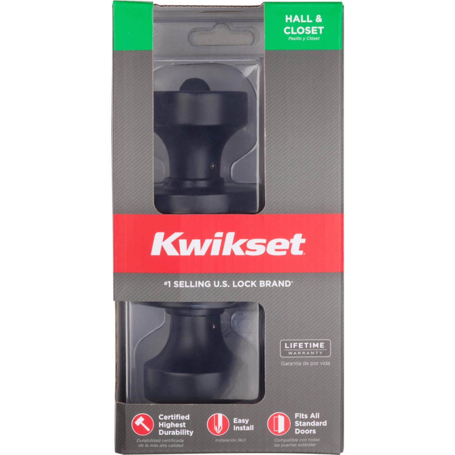 Kwikset Signature Series Pismo Iron Black Knob Right or Left Handed