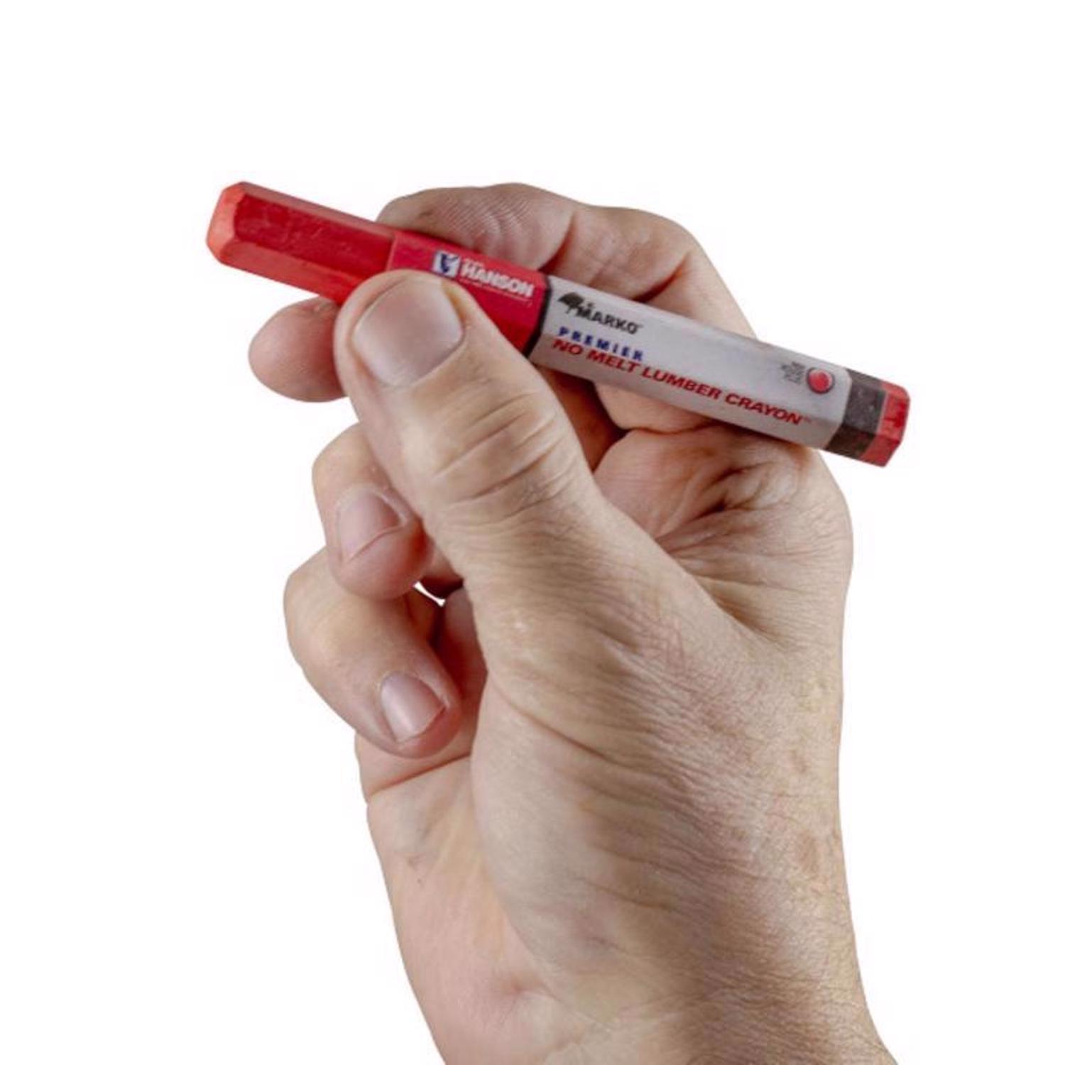 C.H. Hanson Premier No Melt 4.5 in. L Lumber Crayon Red 1 pc