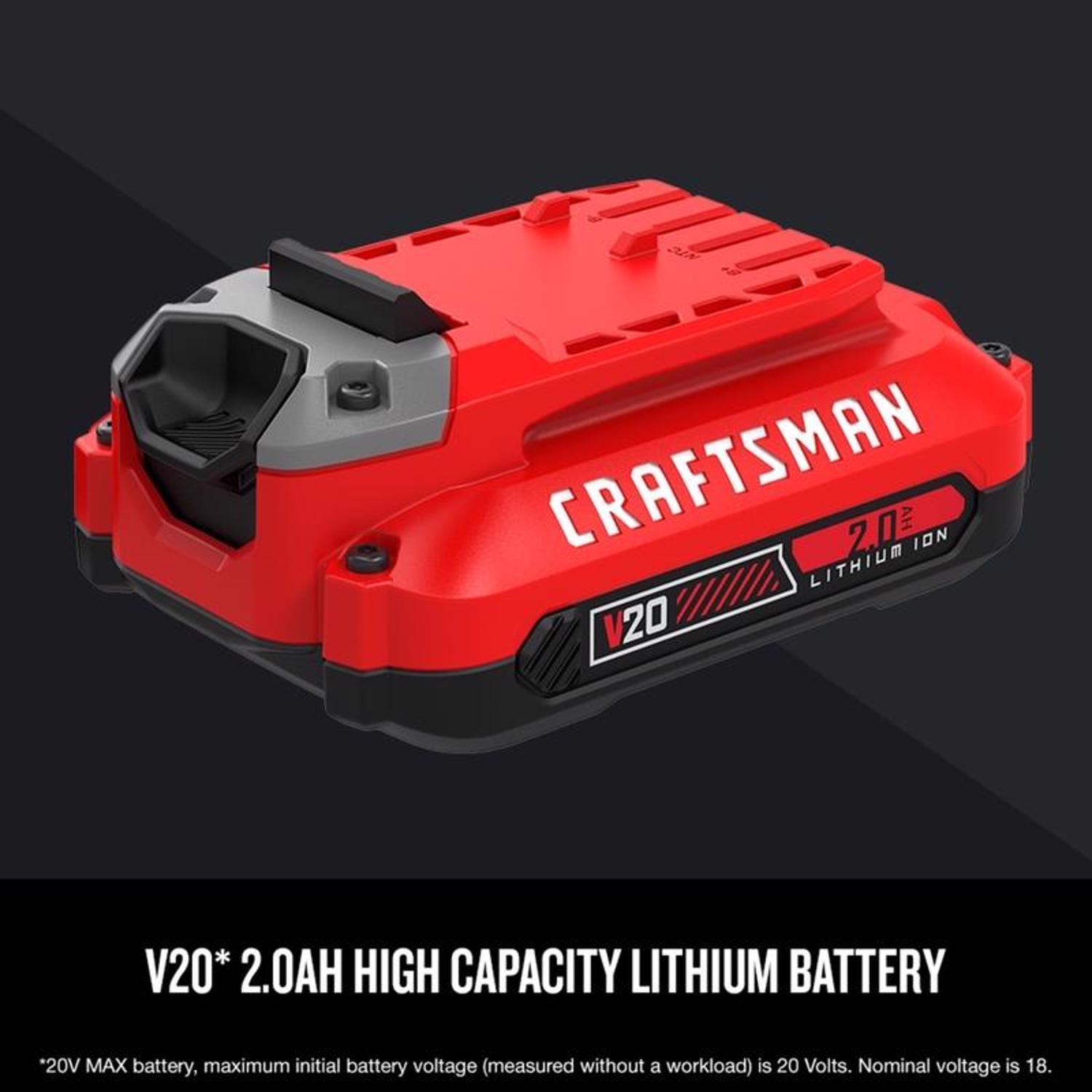CRAFTSMAN V20 CMCB202 2 Ah Lithium-Ion Battery 1 pc