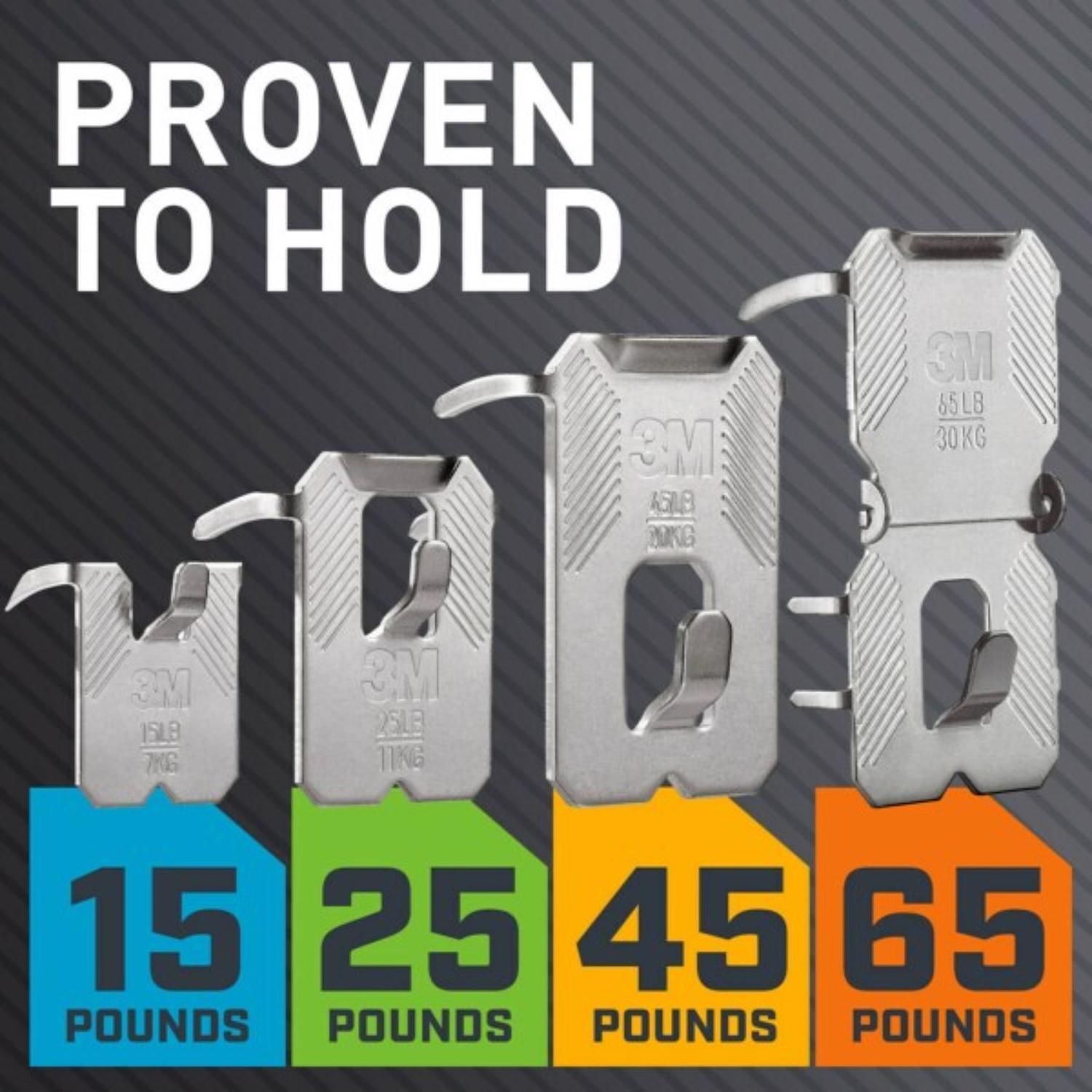 3M Claw Silver Drywall Picture Hanger 25 lb 4 pk