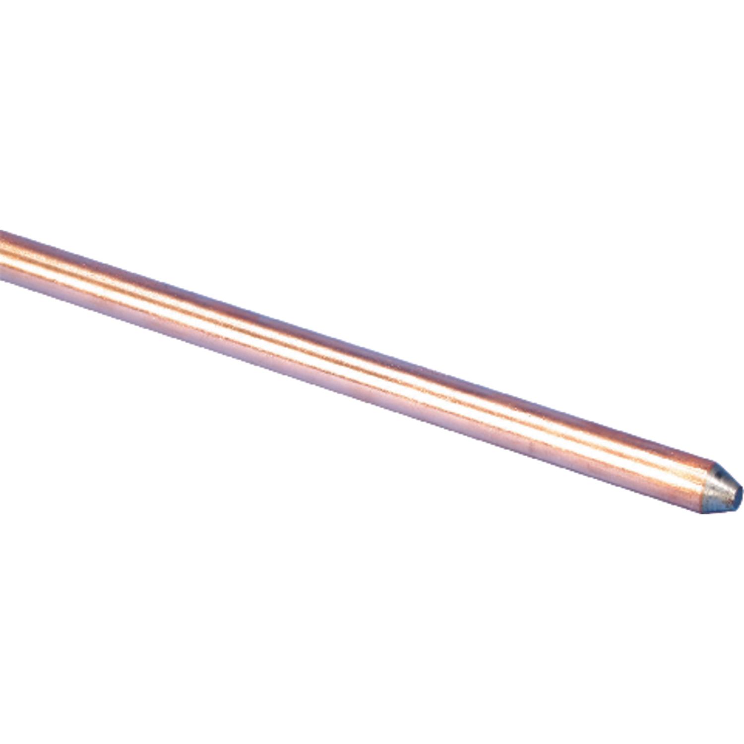 Erico 5/8 in. Copper-Bonded Steel Ground Rod 1 pk