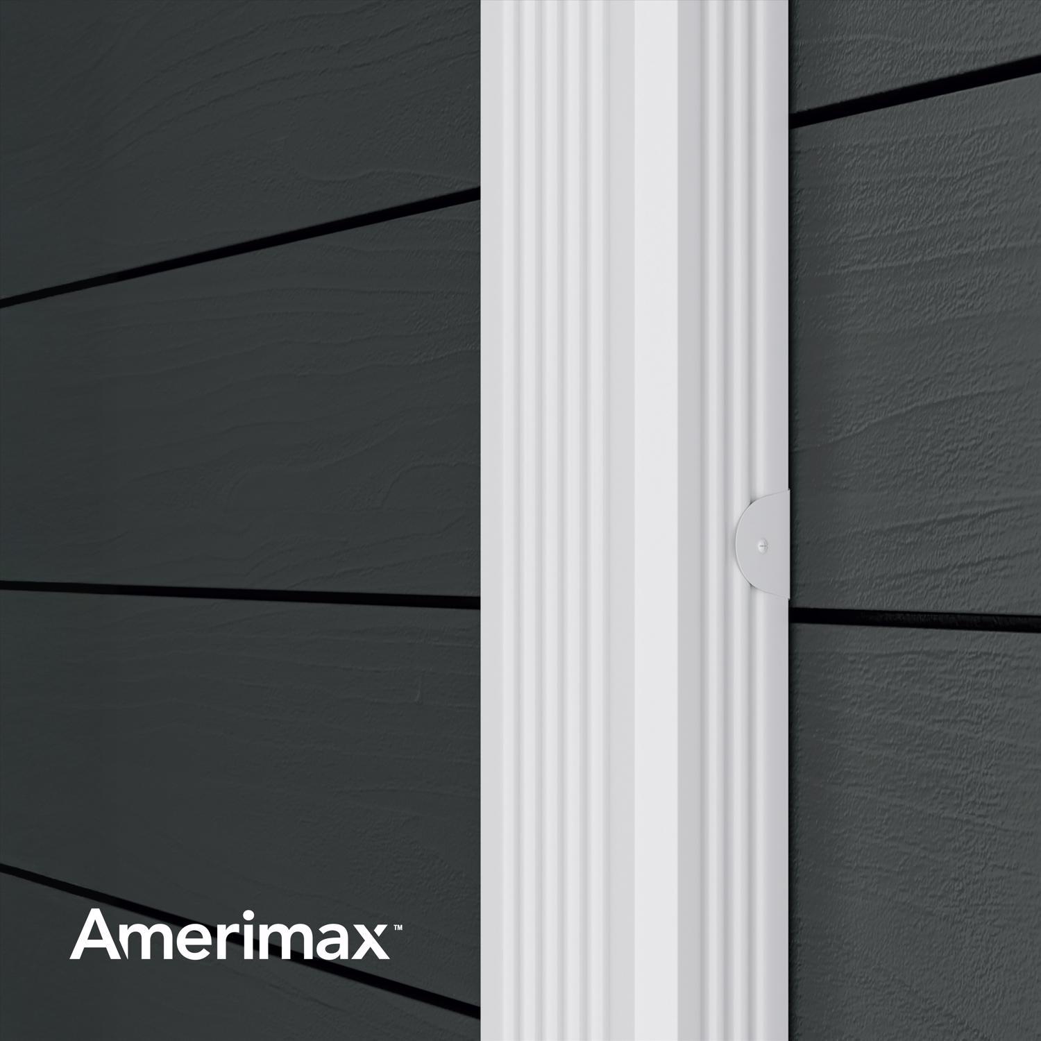 Amerimax 2 in. H X 3 in. W X 120 in. L White Aluminum Rectangular Downspout
