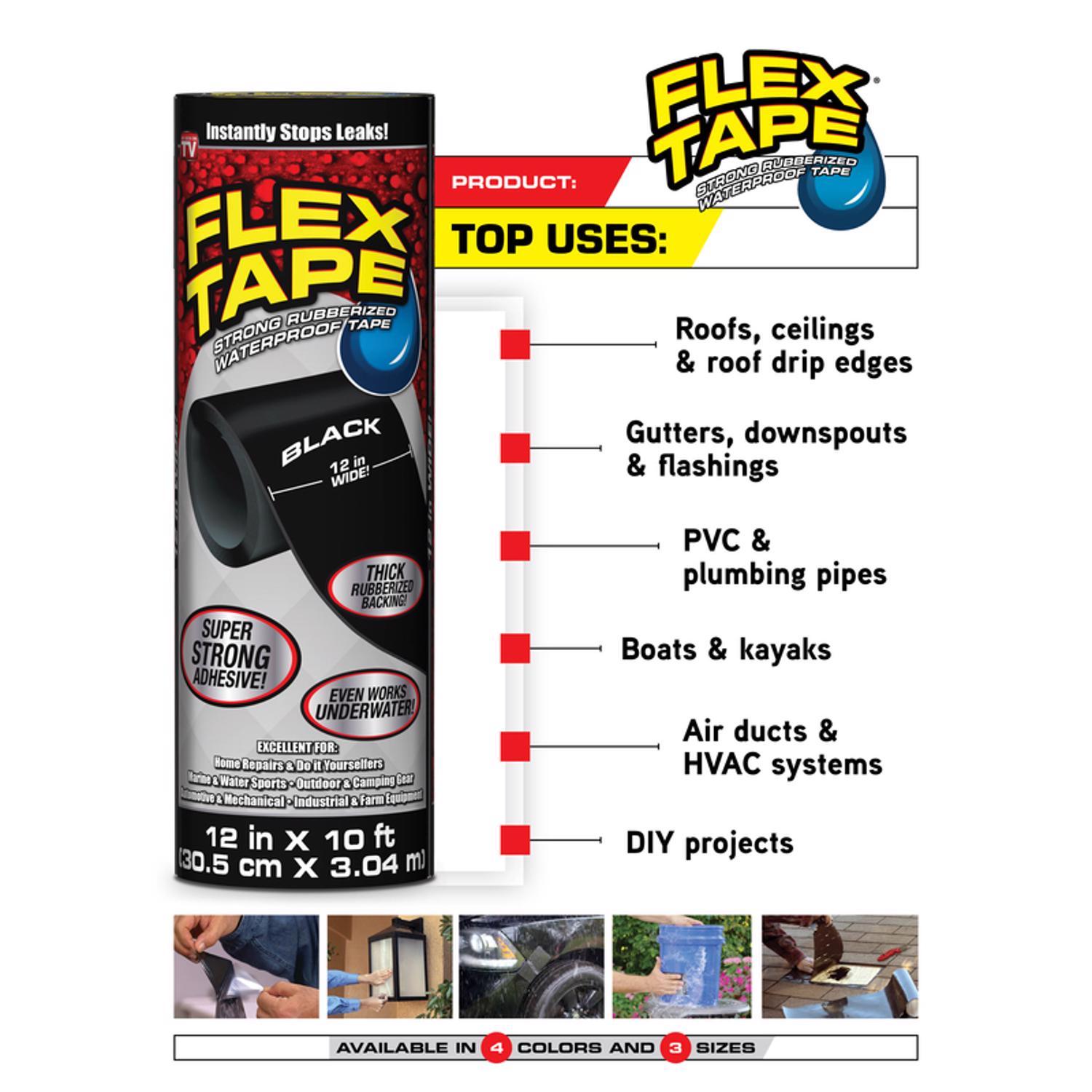 Flex Seal Family of Products Flex Tape 8 in. W X 5 ft. L White Waterproof Repair Tape