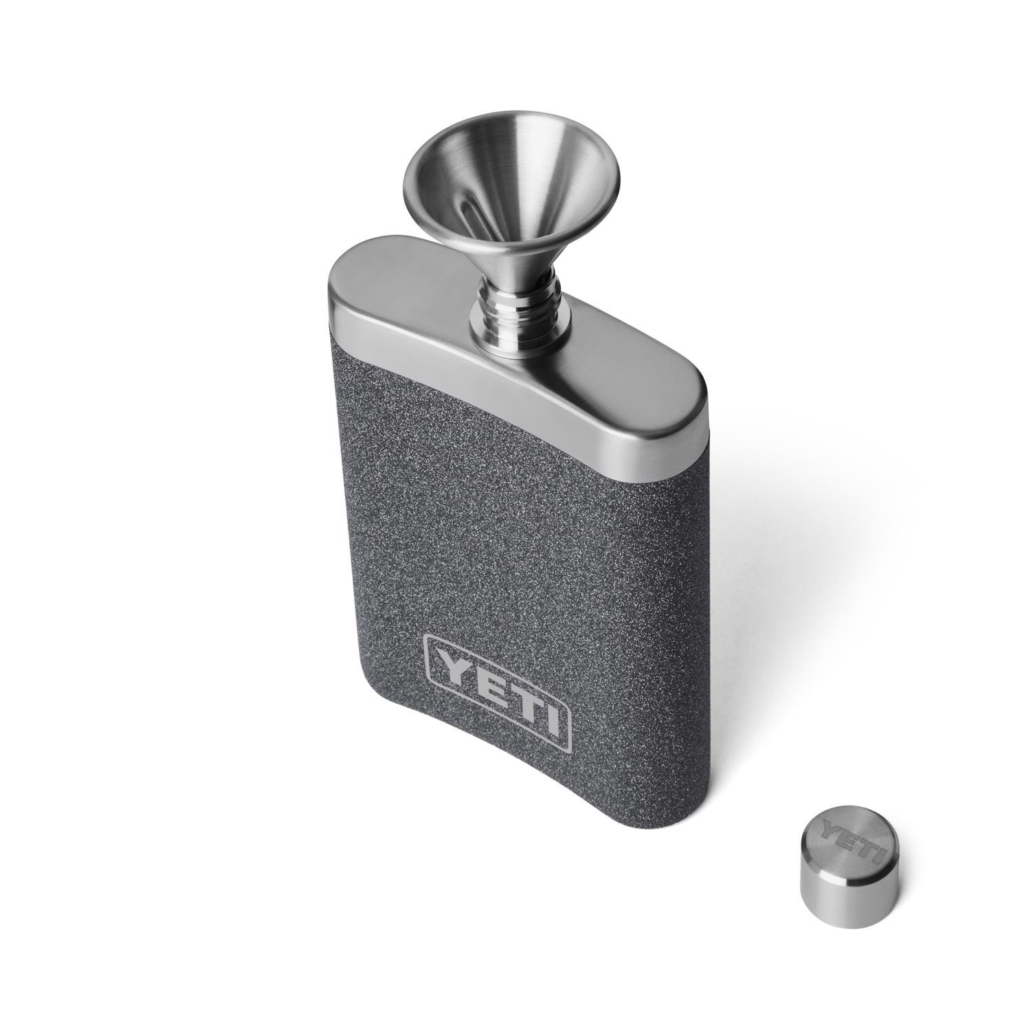 YETI 7 oz Black Stone Stainless Steel Flask
