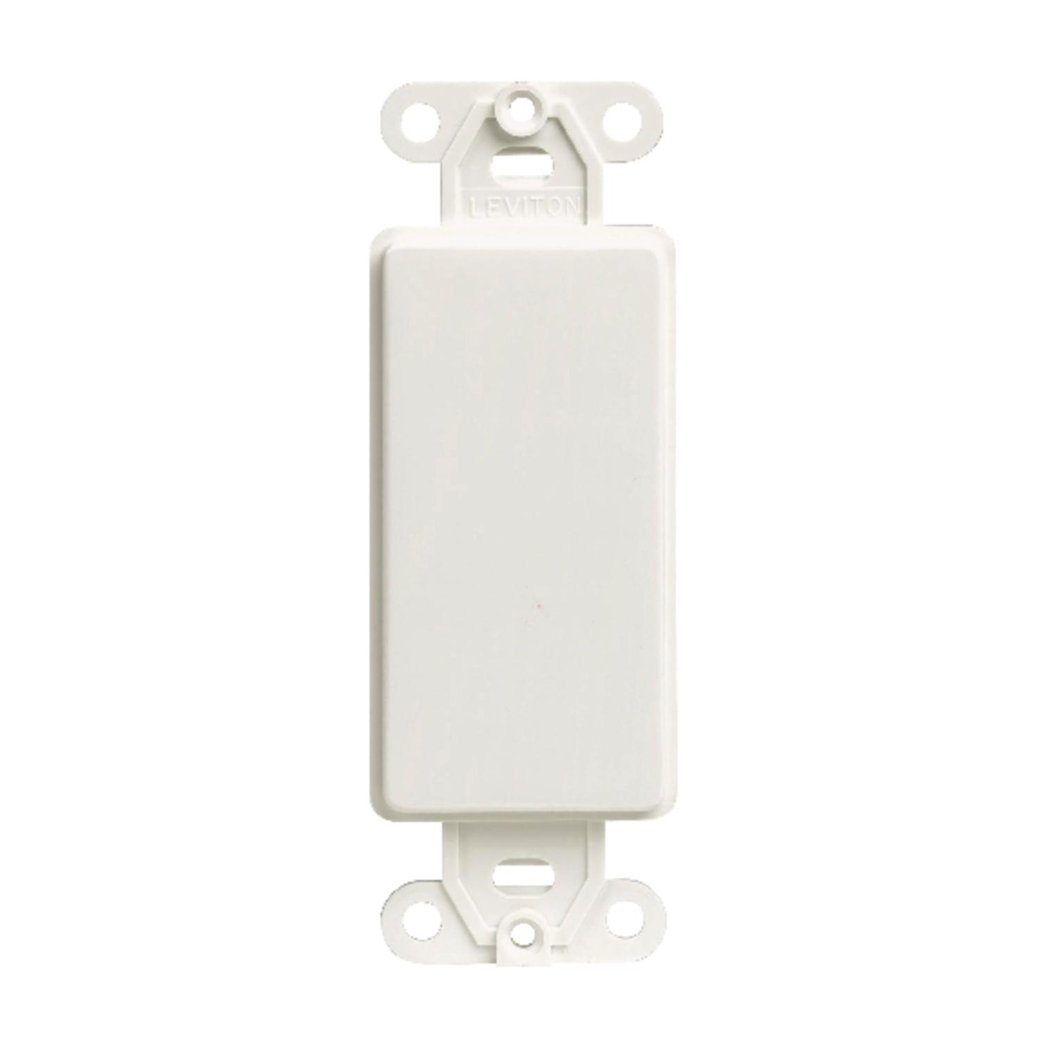 Leviton Decora White 1 gang Plastic Blank Wall Plate 1 pk
