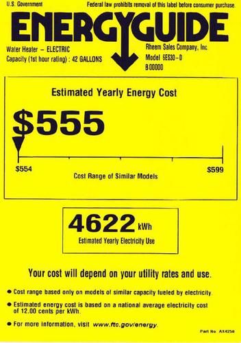 Water Heater Electric 28 Gallon Lowboy