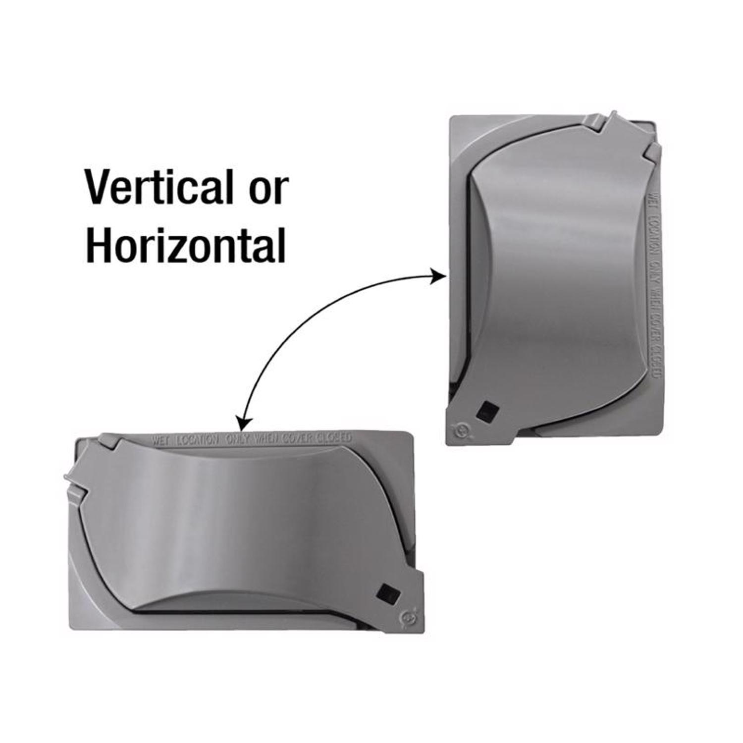 Sigma Engineered Solutions Rectangle Metal 1 gang 4.57 in. H X 2.81 in. W Universal Cover