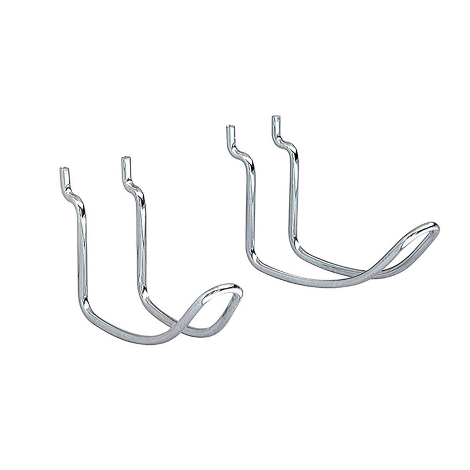 Crawford Zinc Plated Silver Steel 3 in. Peg Hooks 1 pk