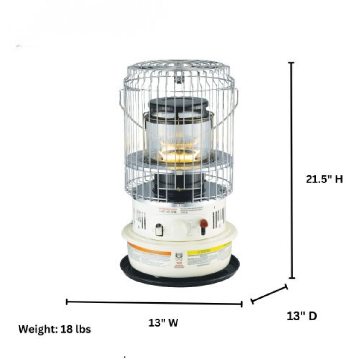 Comfort Glow Indoor Kerosene Convection Heater 10,500 BTUs White