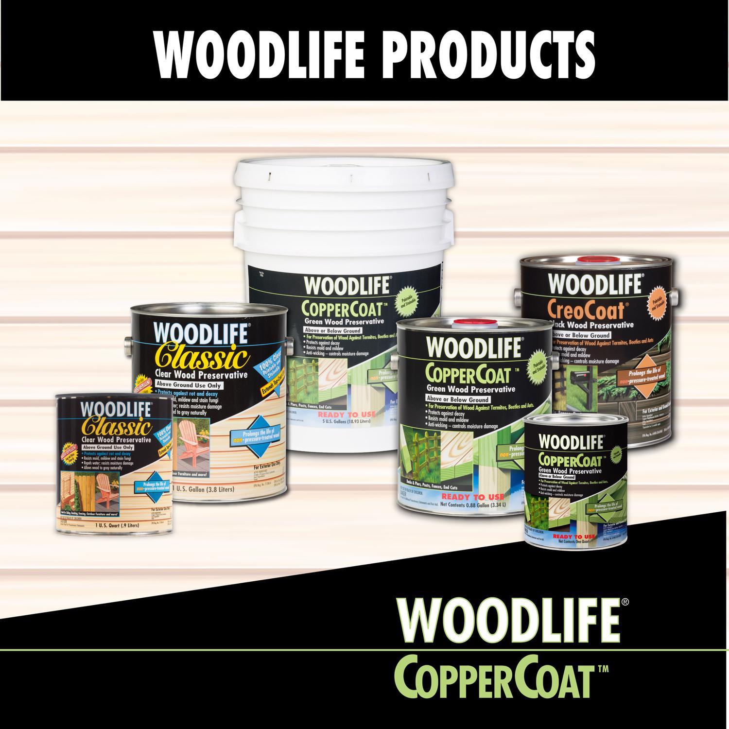 Woodlife Coppercoat Green Semi-Transparent Water-Based Wood Preservative 0.88 gal