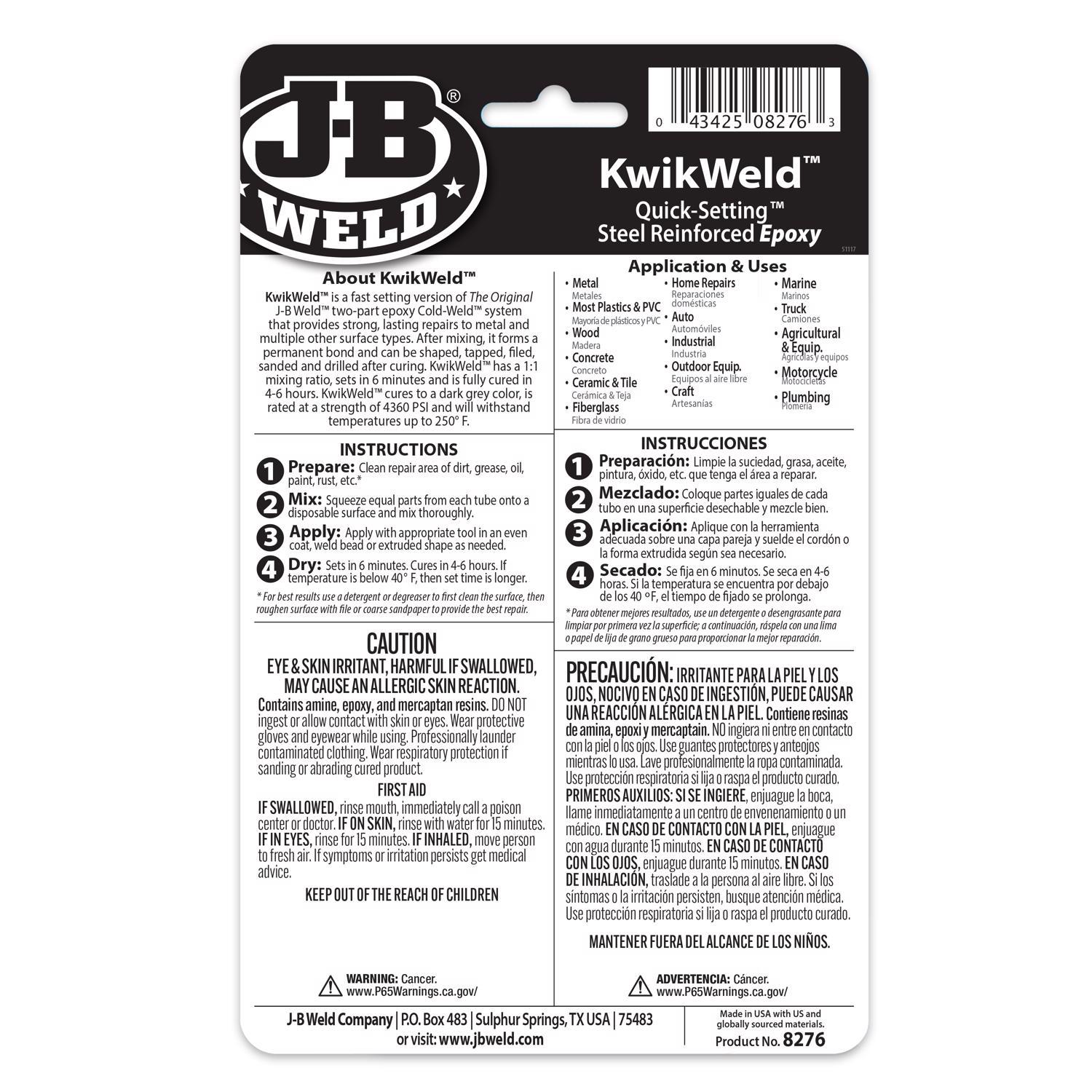 J-B Weld KwikWeld High Strength Automotive Epoxy Paste 2 oz
