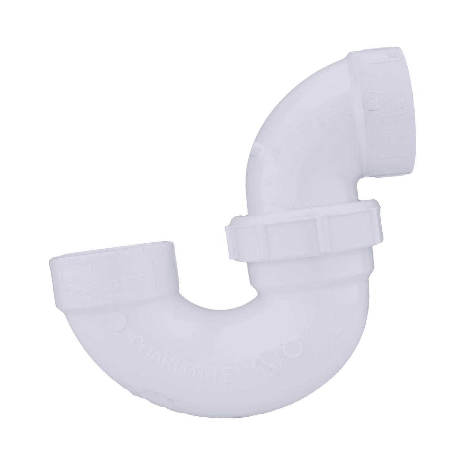 Charlotte Pipe Schedule 40 1-1/2 in. Hub X 1-1/2 in. D Hub PVC P-Trap with Union 1 pk