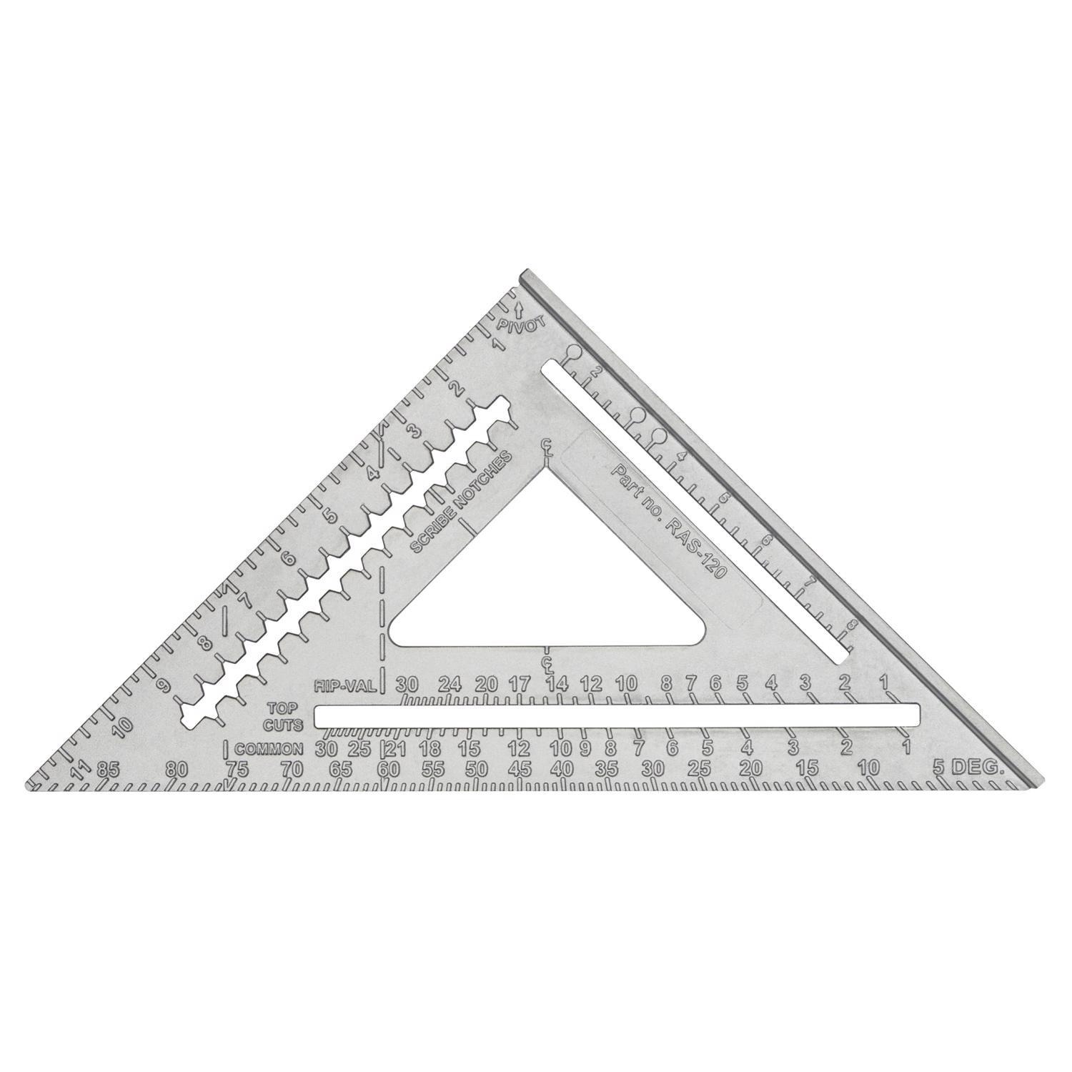 Johnson 12 in. L Aluminum Rafter Square