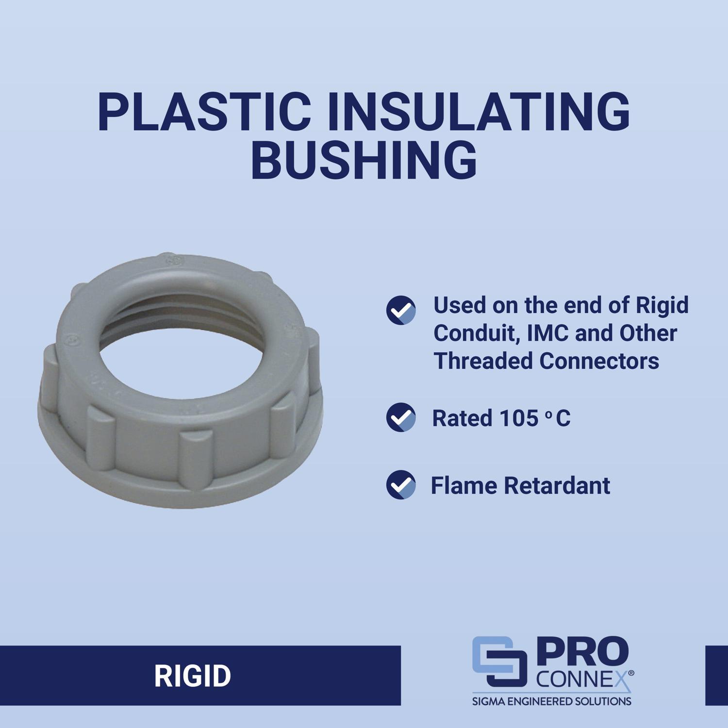 Sigma Engineered Solutions ProConnex 3/4 in. Plastic Insulating Bushing 2 pk