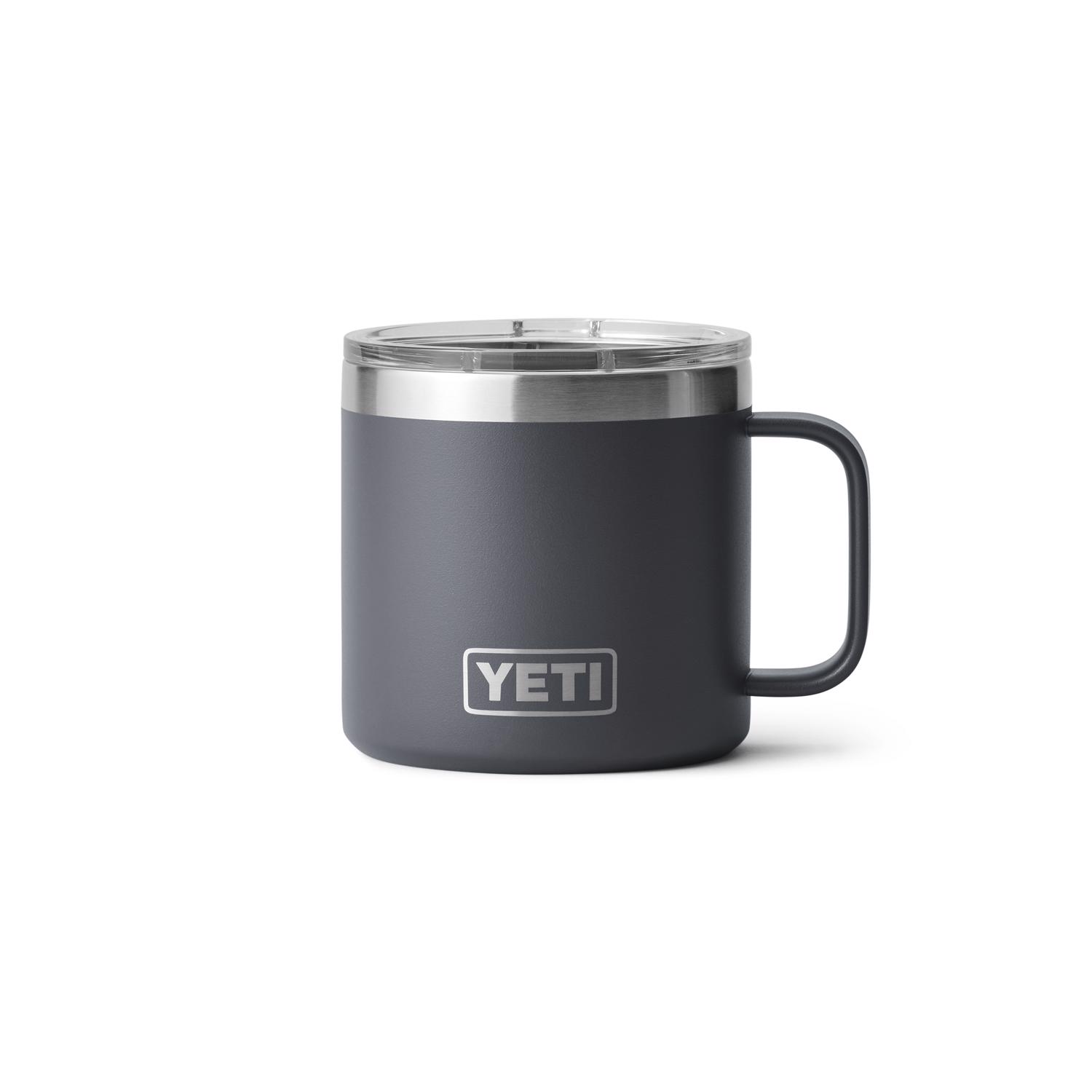 YETI Rambler 14 oz Charcoal BPA Free Mug with MagSlider Lid