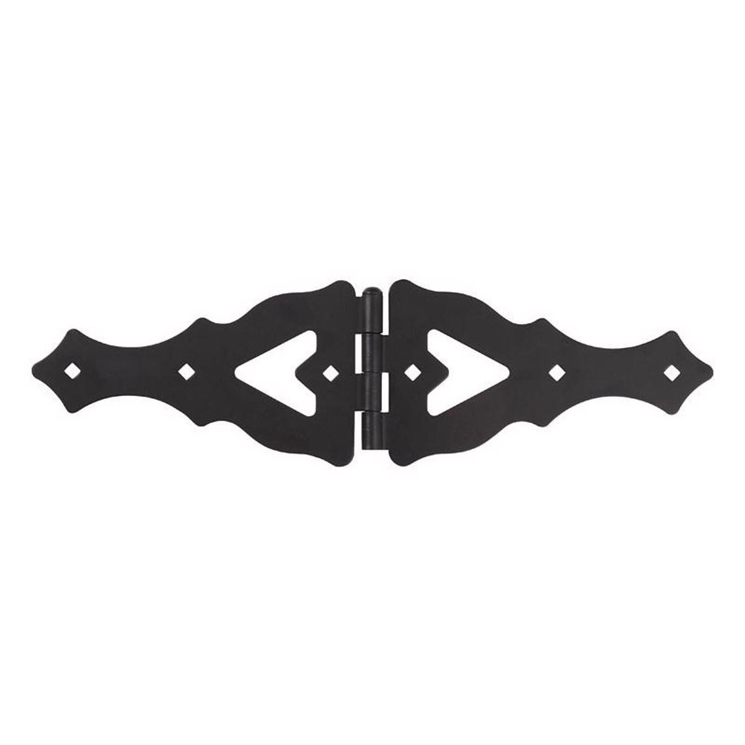Ace 10 in. L Matte Ornamental Strap Hinge 1 pk