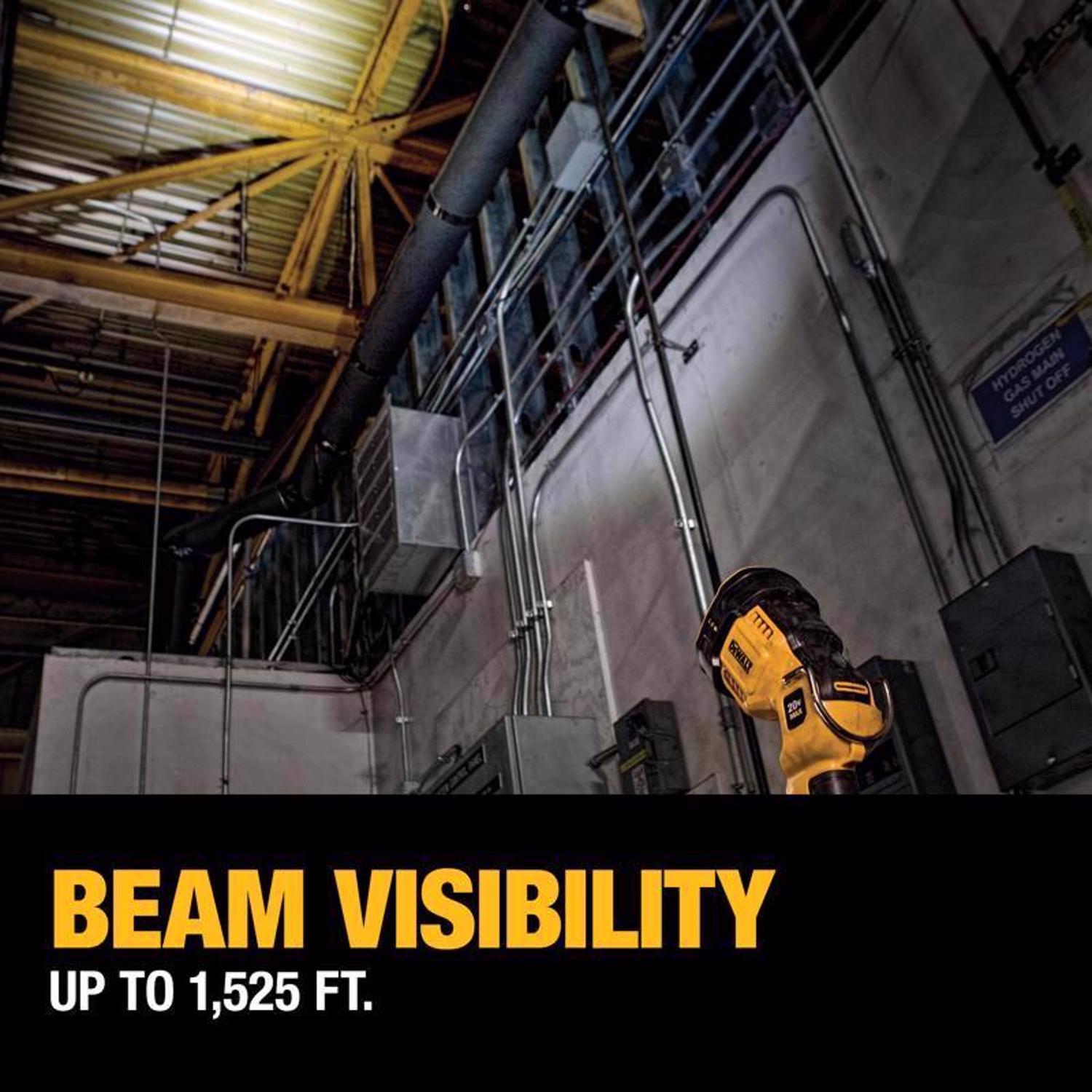 DeWalt 20V MAX 1500 lm Black/Yellow LED Rechargeable Jobsite Spotlight