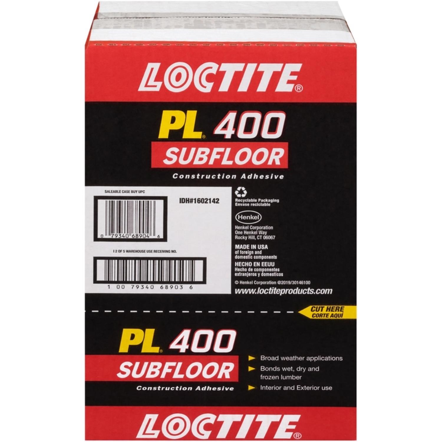 Loctite PL 400 Subfloor Adhesive Synthetic Rubber Subfloor Construction Adhesive 28 oz