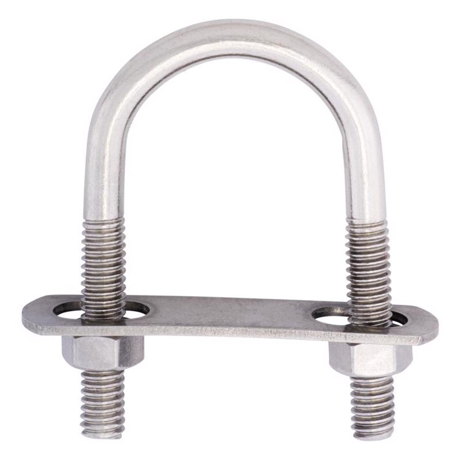 Hampton 5/16 in. X 1-3/8 in. W X 2-1/2 in. L Coarse Zinc-Plated Stainless Steel U-Bolt