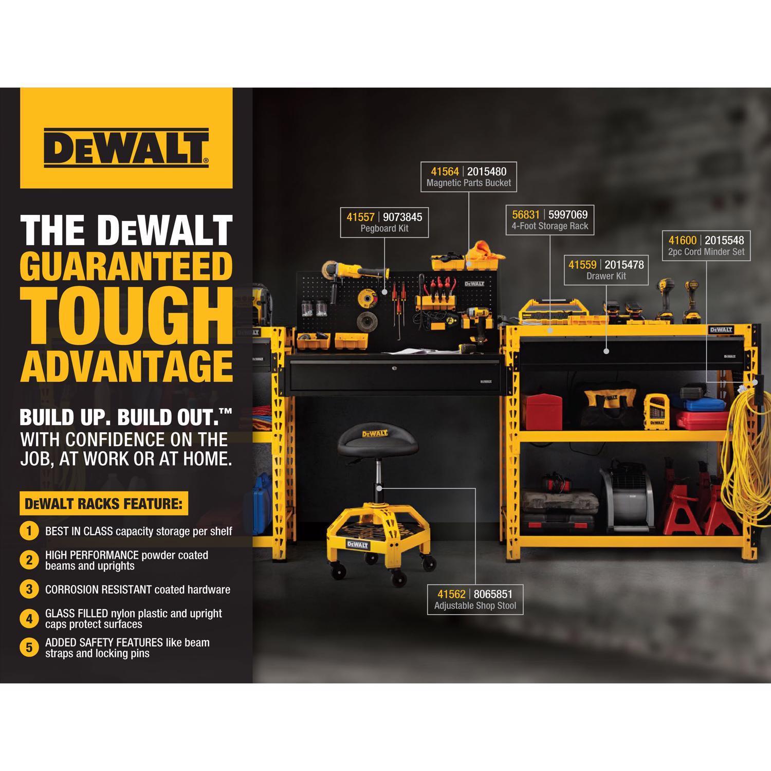 DeWalt 48 in. H X 50 in. W X 18 in. D Yellow Steel Storage Rack