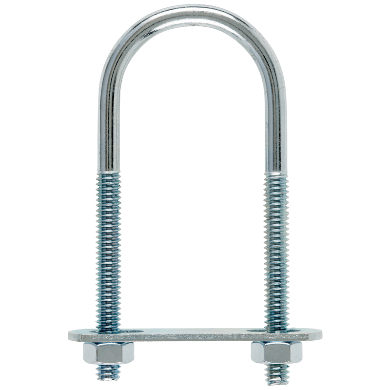 Hampton 1/4 in. X 1-3/8 in. W X 3-3/8 in. L Coarse Zinc-Plated Steel U-Bolt