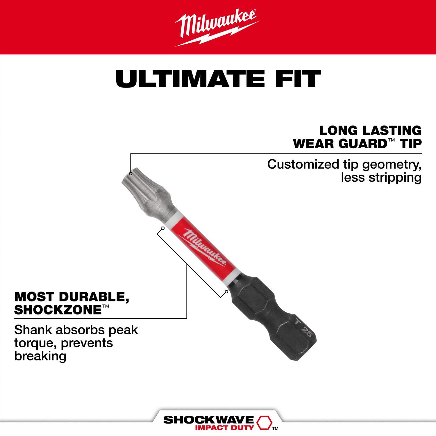 Milwaukee Shockwave Torx T40 X 2 in. L Impact Power Bit Steel 1 pc