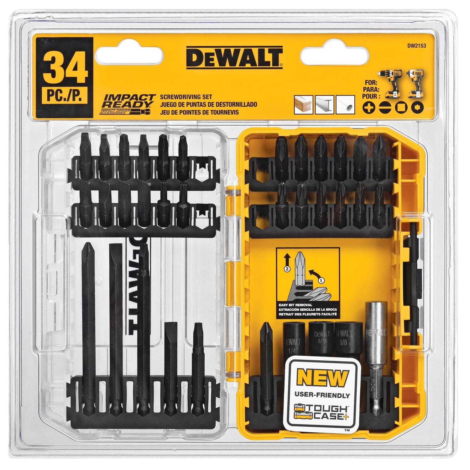 DEWALT Impact Ready Drive Bit Set Steel 34 pc