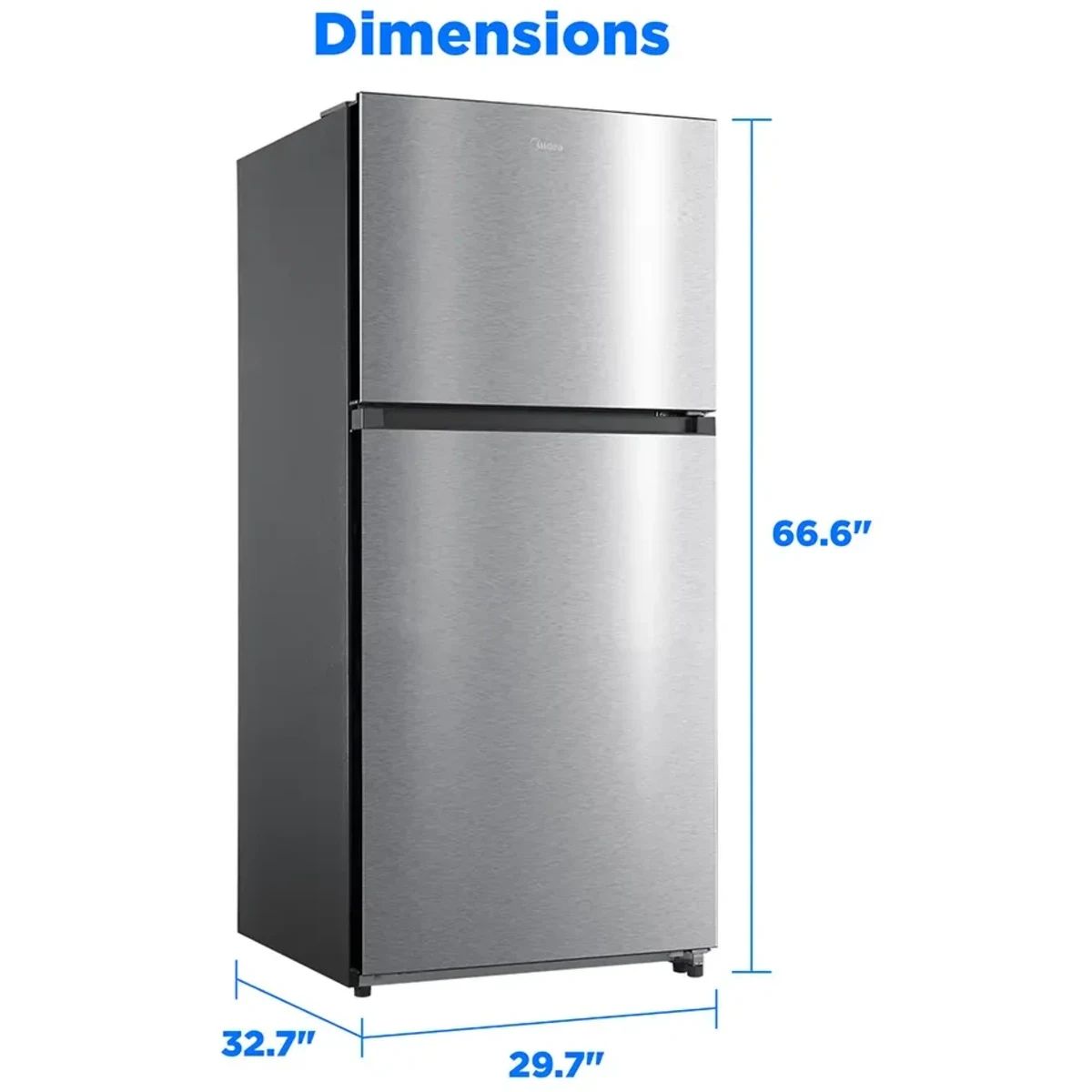 30In. Stainless Steel Freestanding Top Freezer Refrigerator with 21 cu. ft. Capacity