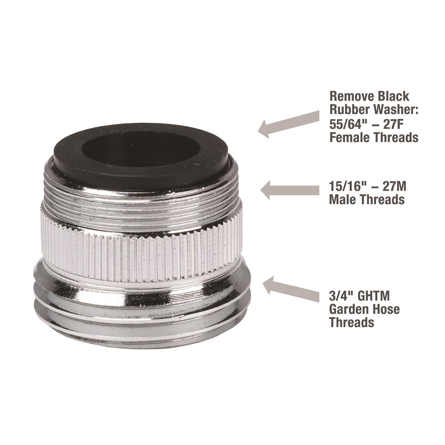 Danco 3/4 in. Brass Female/Male Garden Hose Aerator Adapter