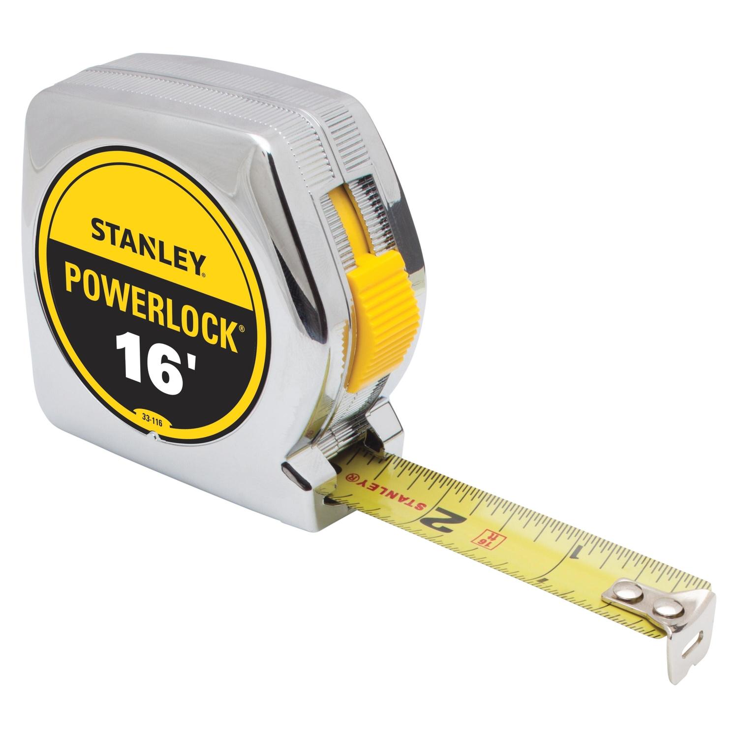 Stanley PowerLock 16 ft. L X 0.75 in. W Compact Tape Measure 1 pk