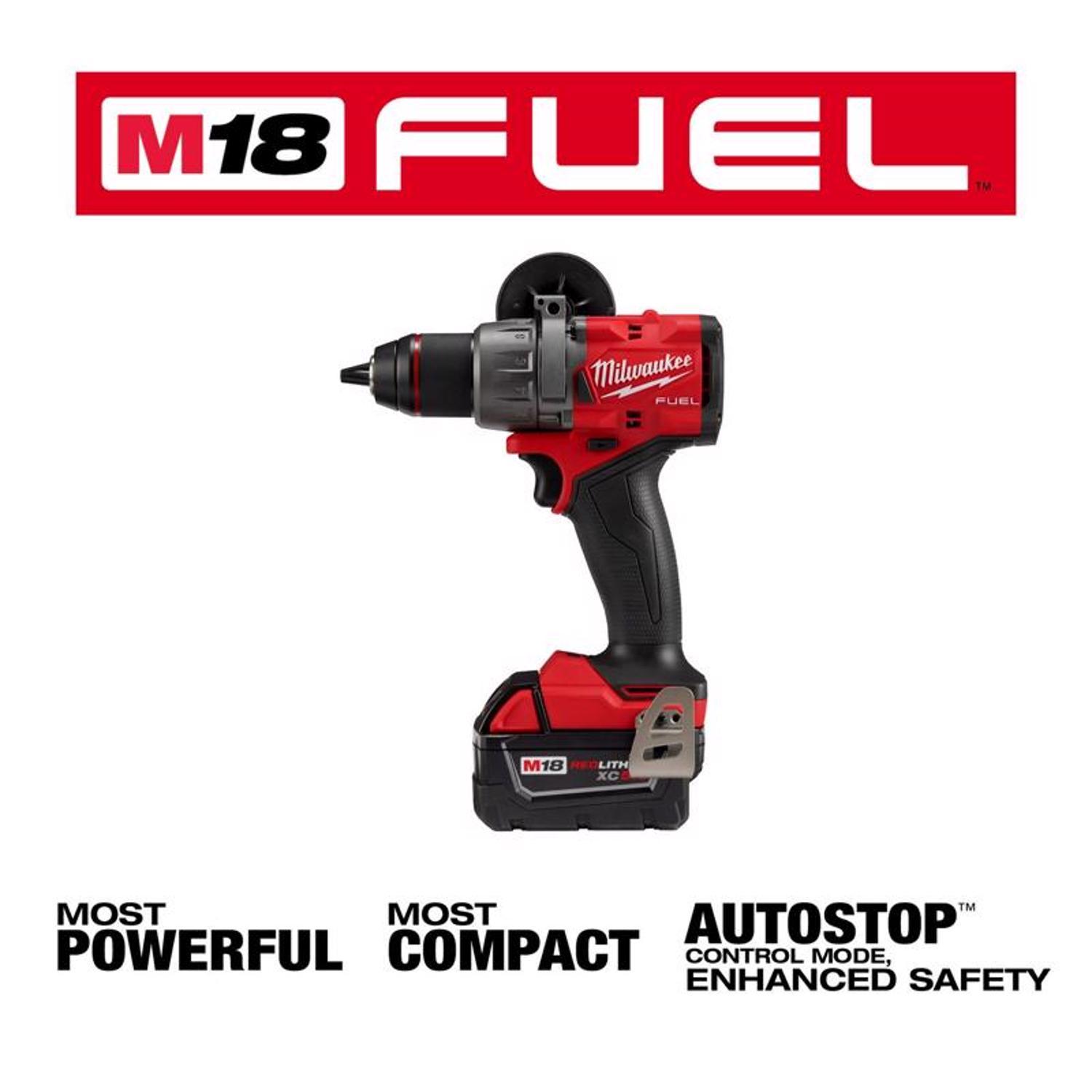 Milwaukee M18 FUEL 1/2 in. Brushless Cordless Hammer Drill/Driver Kit (Battery & Charger)