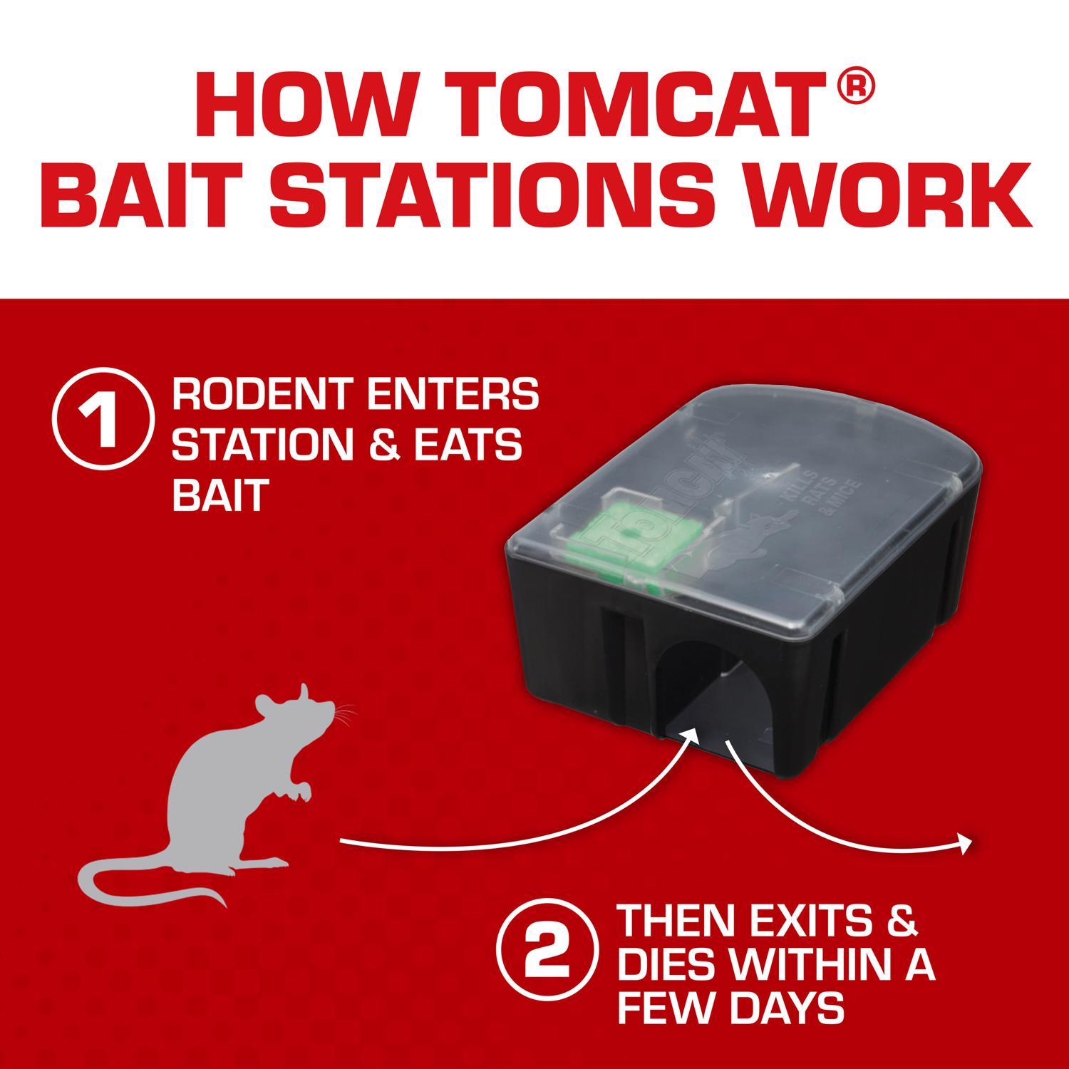 Tomcat Bait Station and Bait Blocks For Mice and Rats 4 oz 2 pk