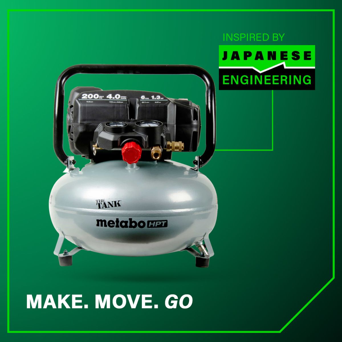 THE TANK 6-Gallon High Capacity Pancake Air Compressor | Metabo HPT EC914S