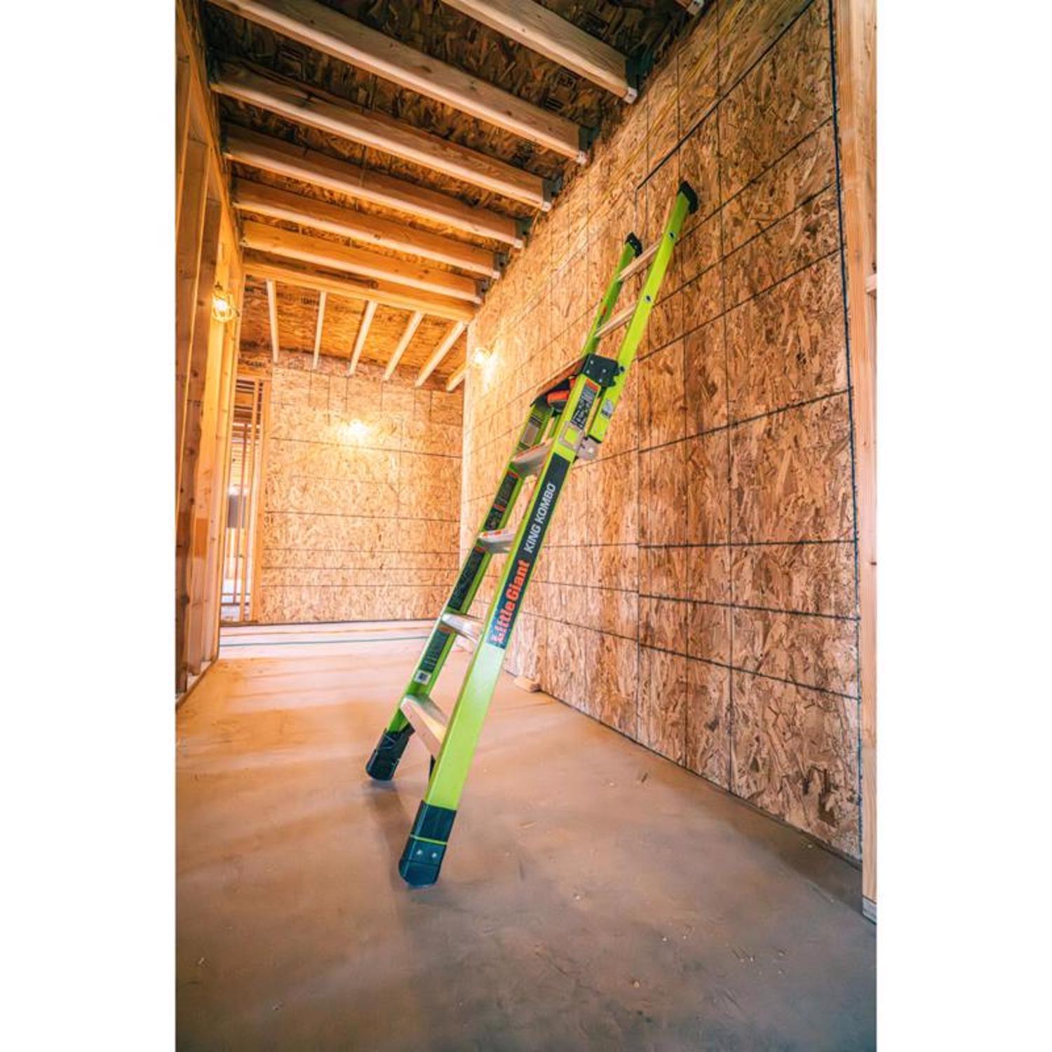 Little Giant King Kombo 5 ft. H Fiberglass Multi-Position Ladder Type IAA 375 lb. capacity