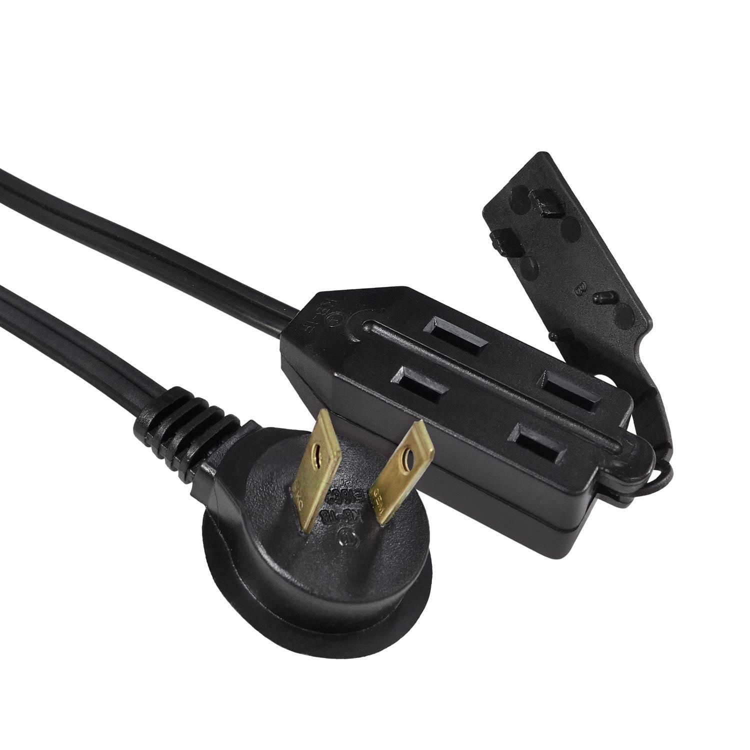 Ace Indoor 12 ft. L Black Extension Cord 16/2 SPT-2
